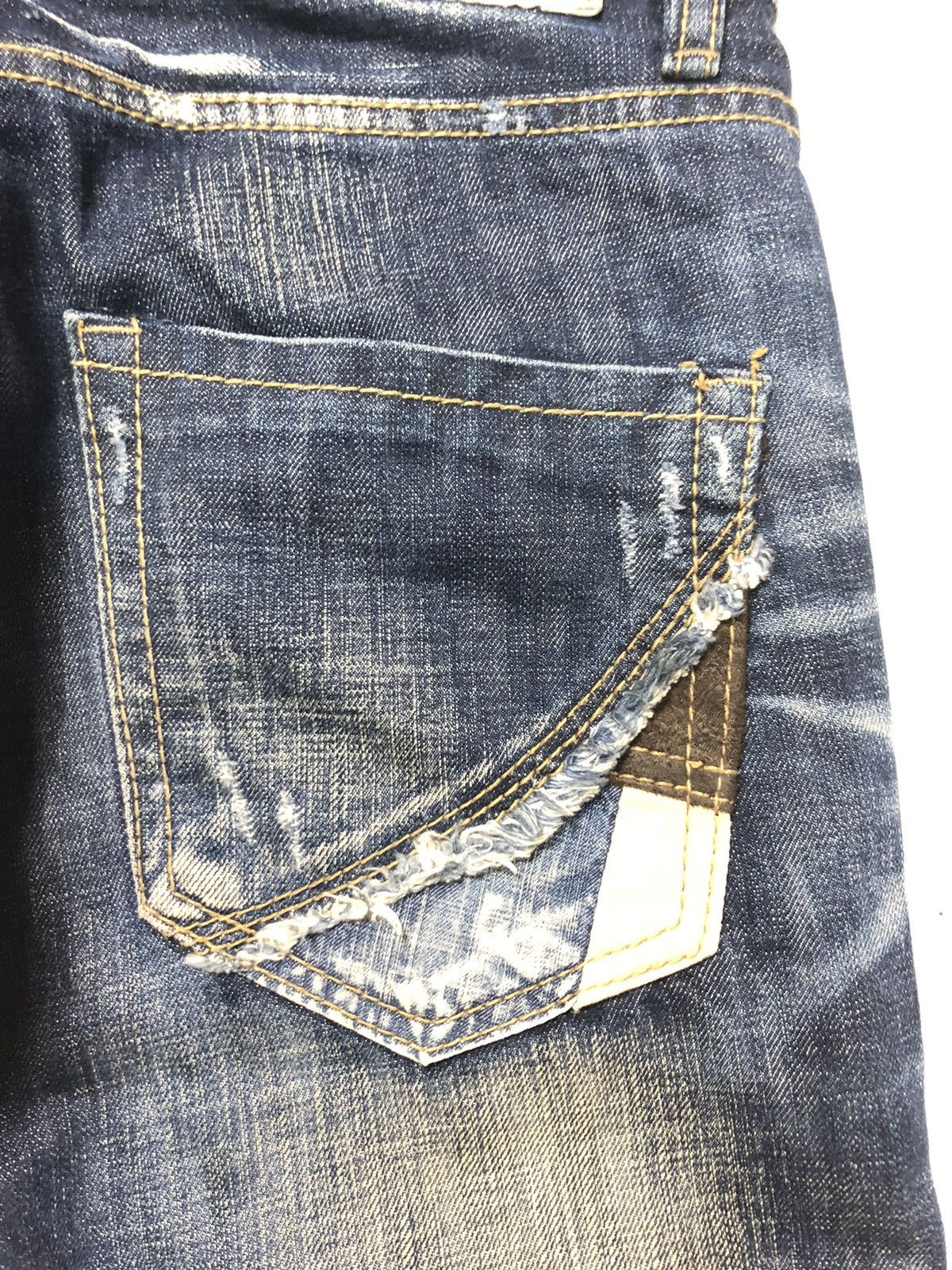 Japanese Brand × Vintage NARA LOLITA DISTRESSED PATCH WORK NICE FADED DESIGN DENIM Size US 30 / EU 46 - 14 Thumbnail