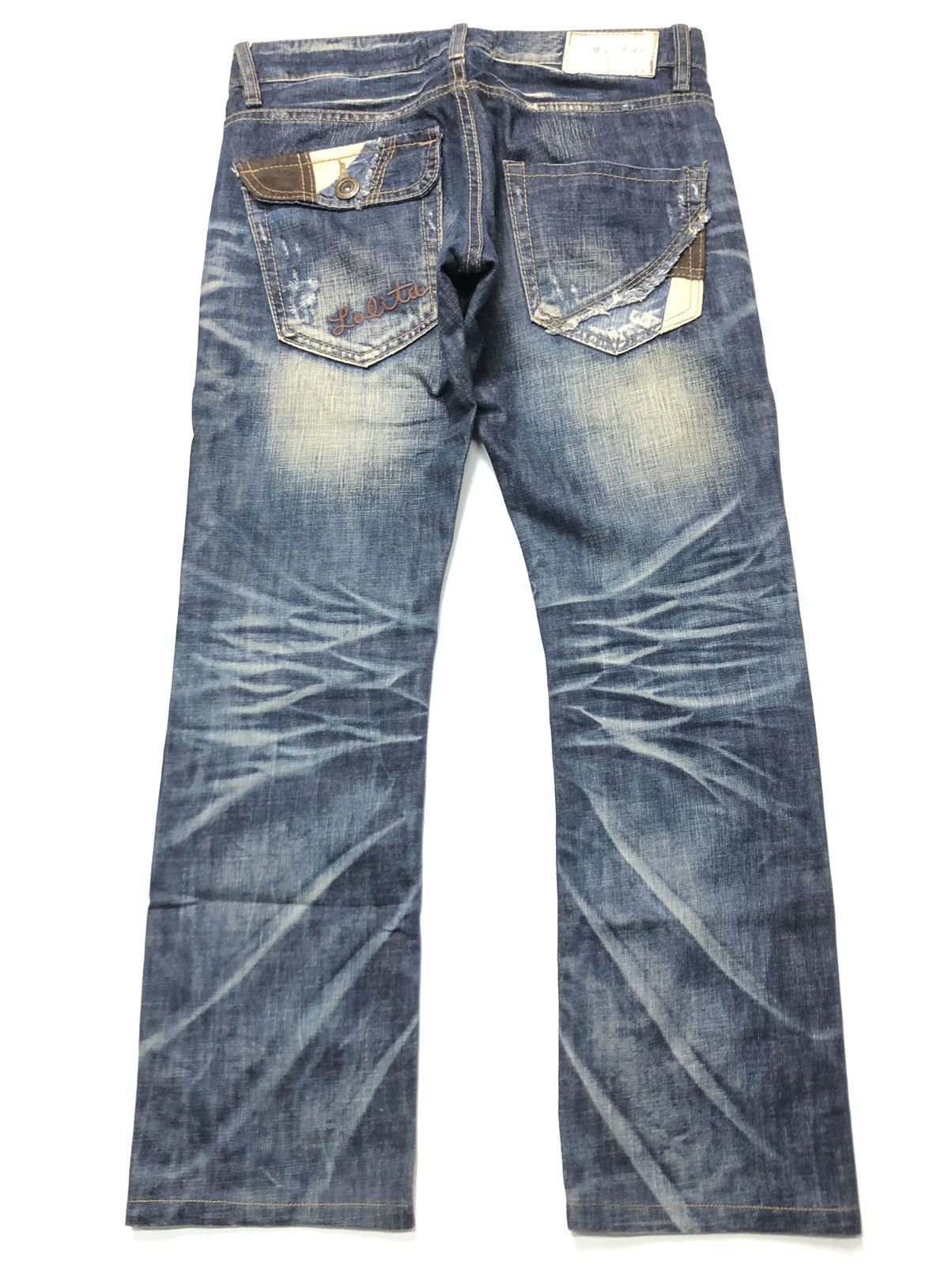 Japanese Brand × Vintage NARA LOLITA DISTRESSED PATCH WORK NICE FADED DESIGN DENIM Size US 30 / EU 46 - 11 Thumbnail