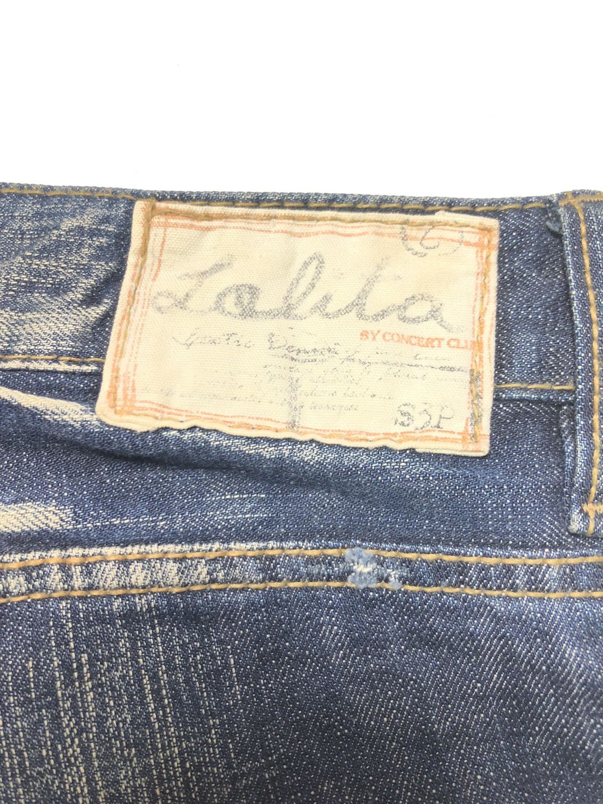 Japanese Brand × Vintage NARA LOLITA DISTRESSED PATCH WORK NICE FADED DESIGN DENIM Size US 30 / EU 46 - 15 Thumbnail