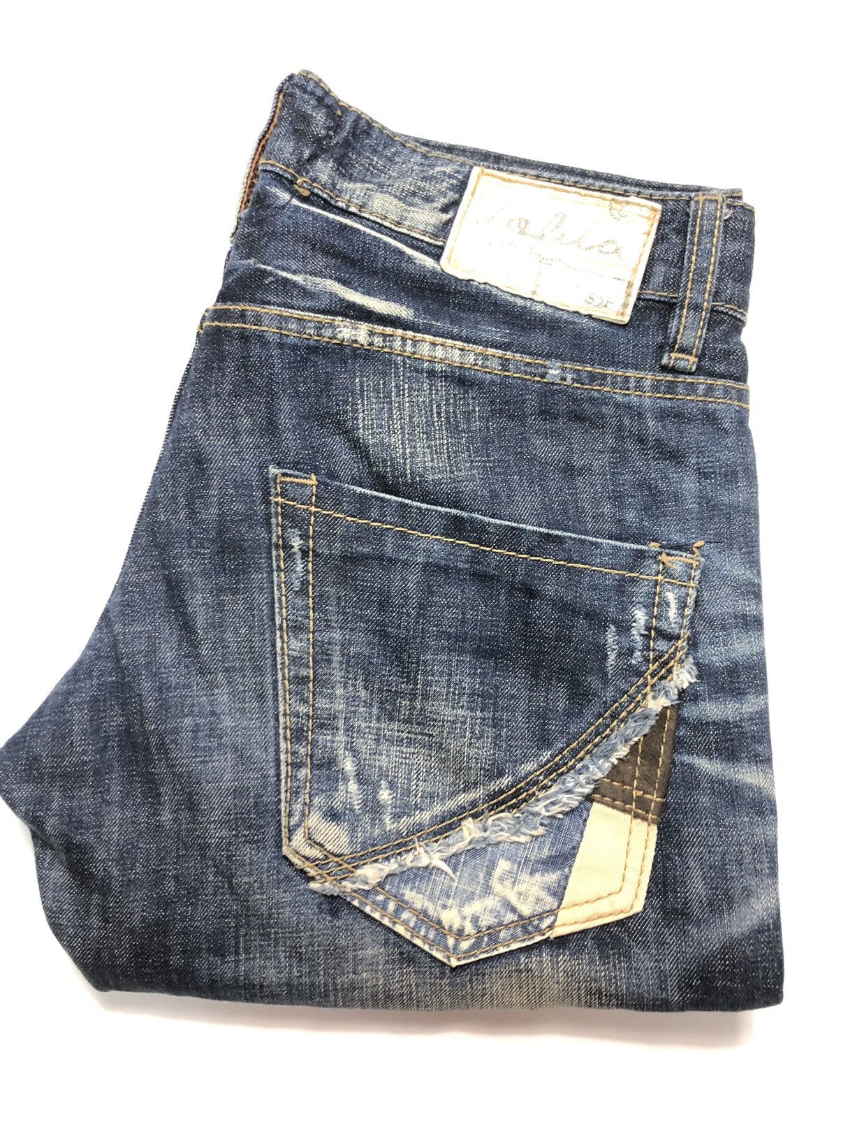 Japanese Brand × Vintage NARA LOLITA DISTRESSED PATCH WORK NICE FADED DESIGN DENIM Size US 30 / EU 46 - 21 Thumbnail