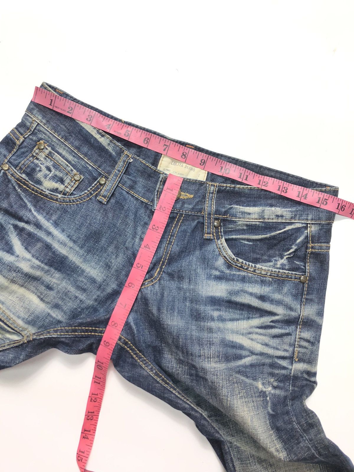 Japanese Brand × Vintage NARA LOLITA DISTRESSED PATCH WORK NICE FADED DESIGN DENIM Size US 30 / EU 46 - 18 Thumbnail
