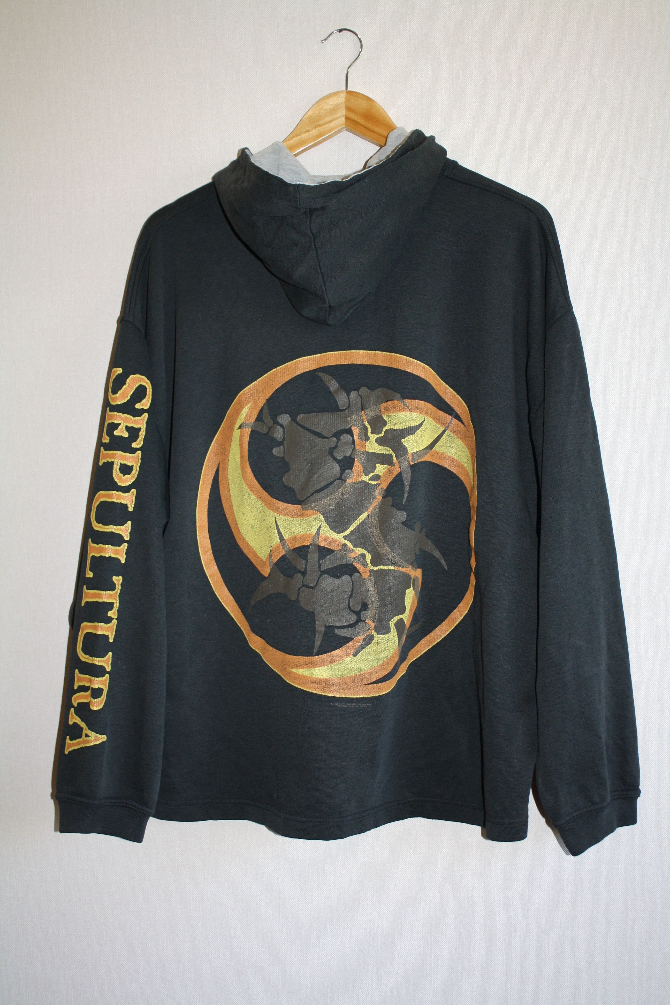 Band Tees Vintage Sepultura 90s Hoodie 1998 Against Size US L / EU 52-54 / 3 - 3 Thumbnail