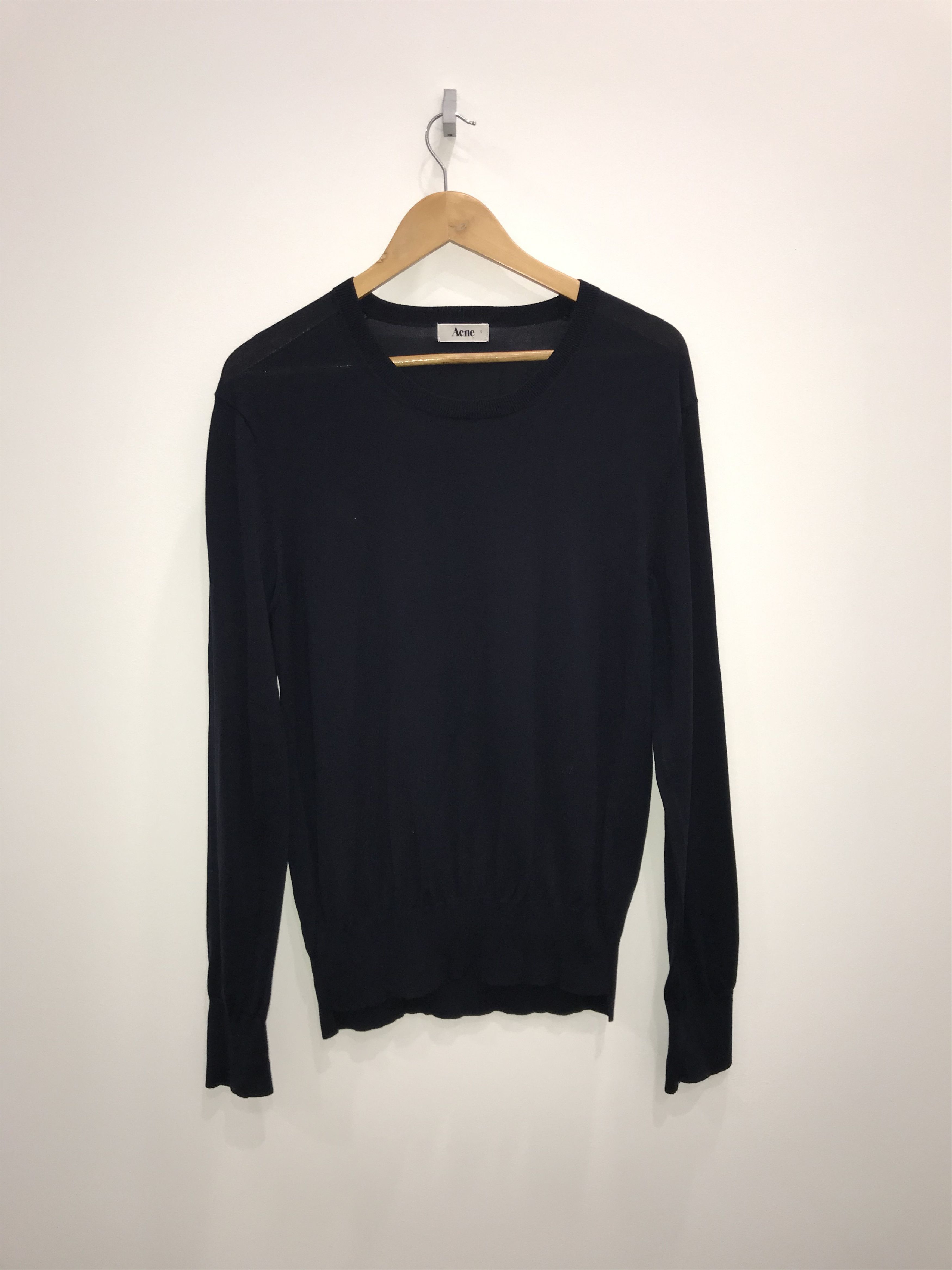 Acne Studios Navy Sweater Logo Pullover
