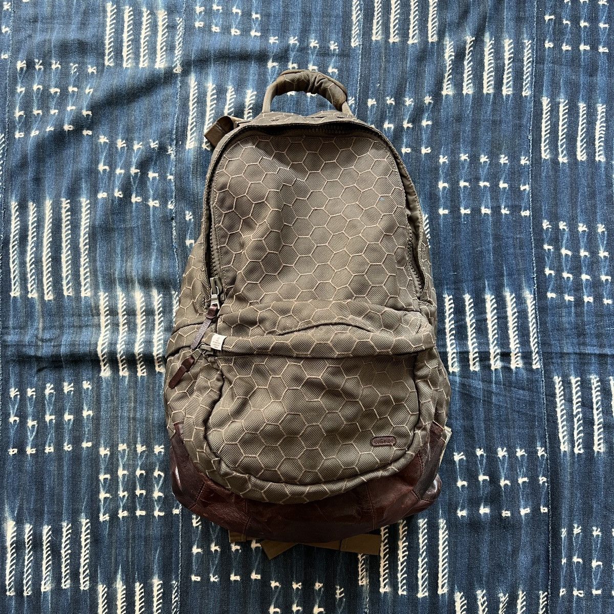 image of Old Visvim Ballistick Hexagon 22L in Olive, Men's