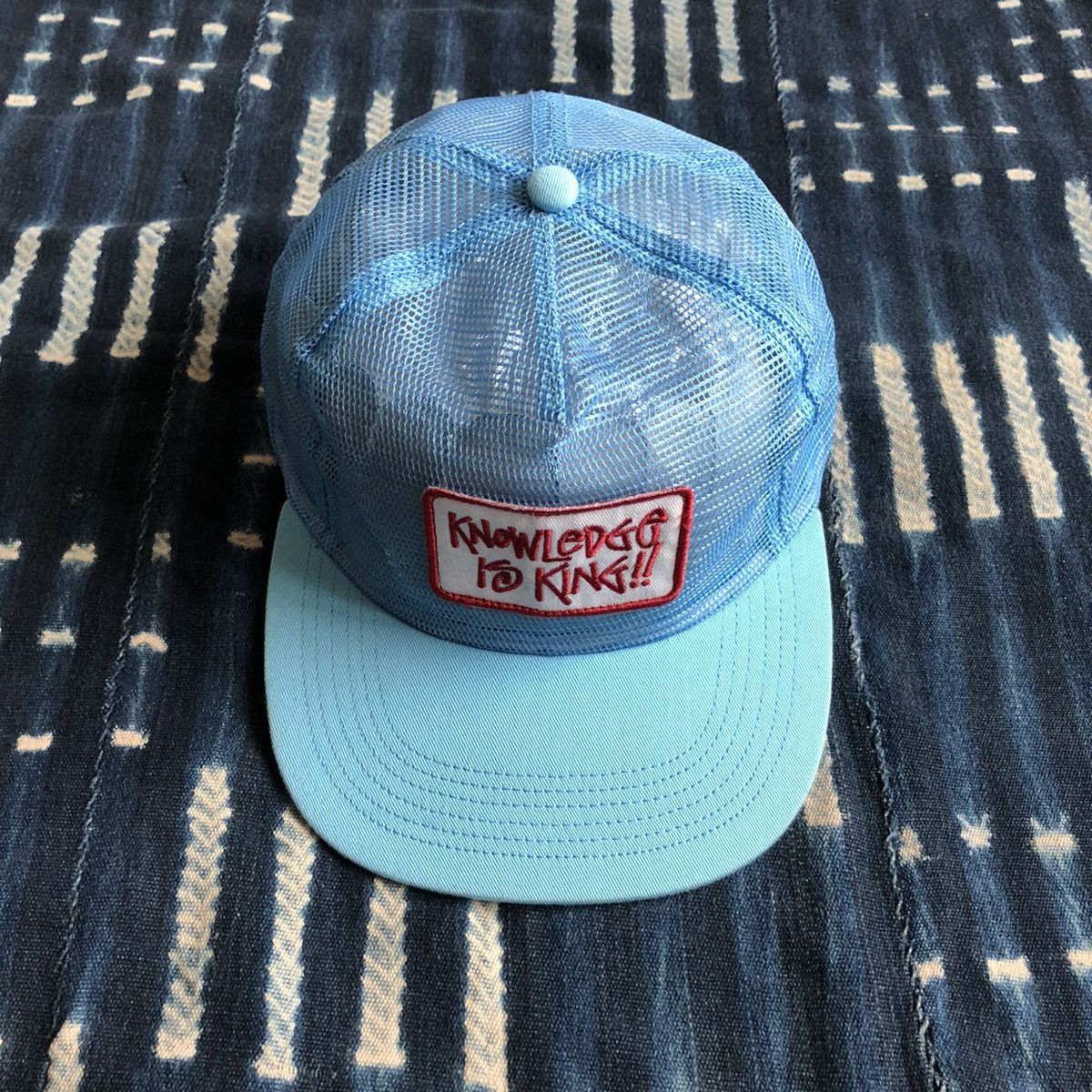 image of Stussy Vintage Mesh Trucker Cap Os in Sky Blue, Men's