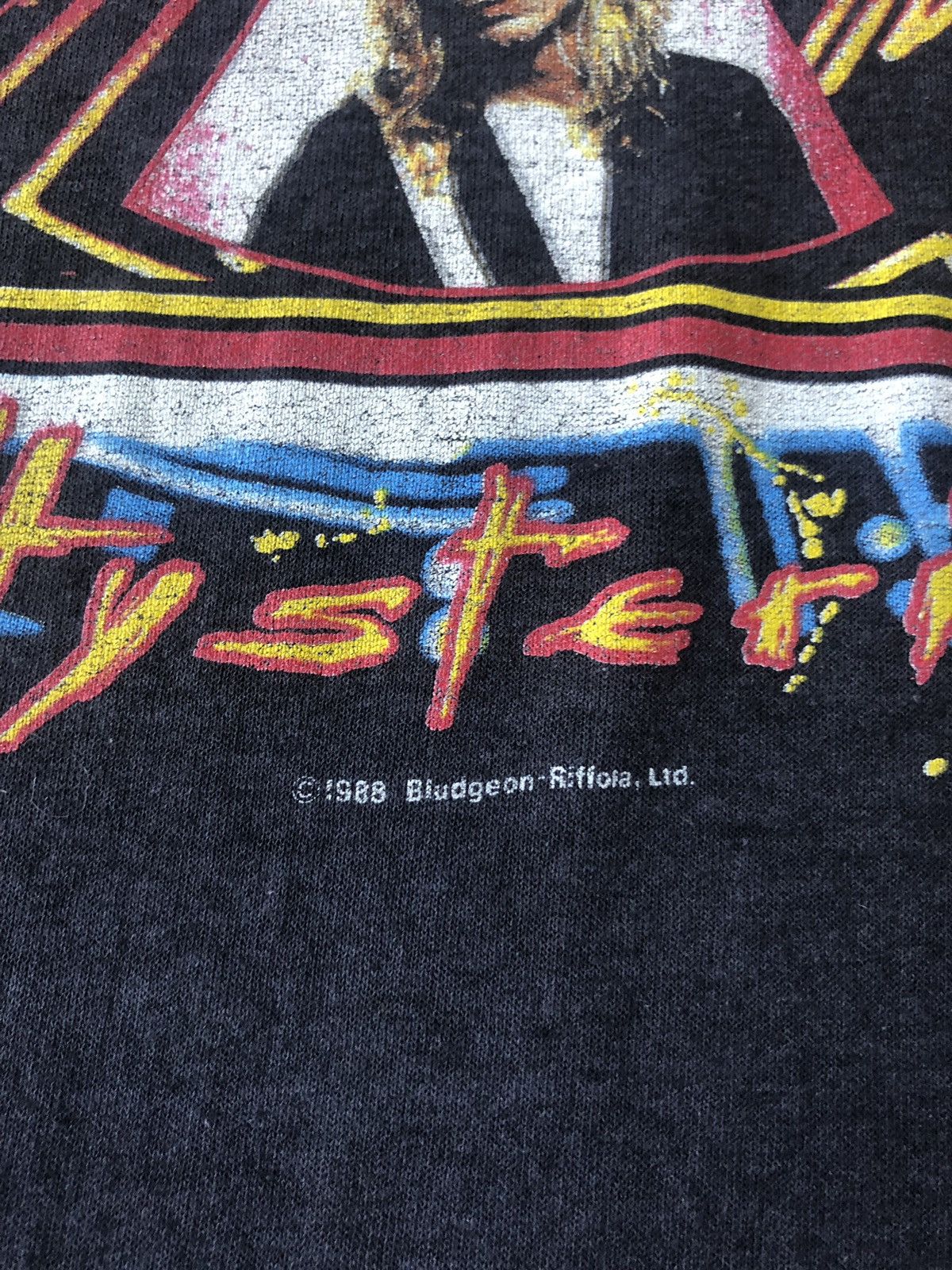 Vintage Vintage 1988 Def Leppard Hysteria Tour Black Shirt Size US L / EU 52-54 / 3 - 4 Thumbnail