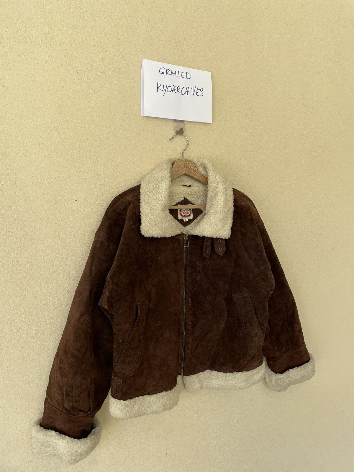 Vintage VINTAGE KEINS SHEARLING LEATHER JACKET Size US M / EU 48-50 / 2 - 2 Thumbnail