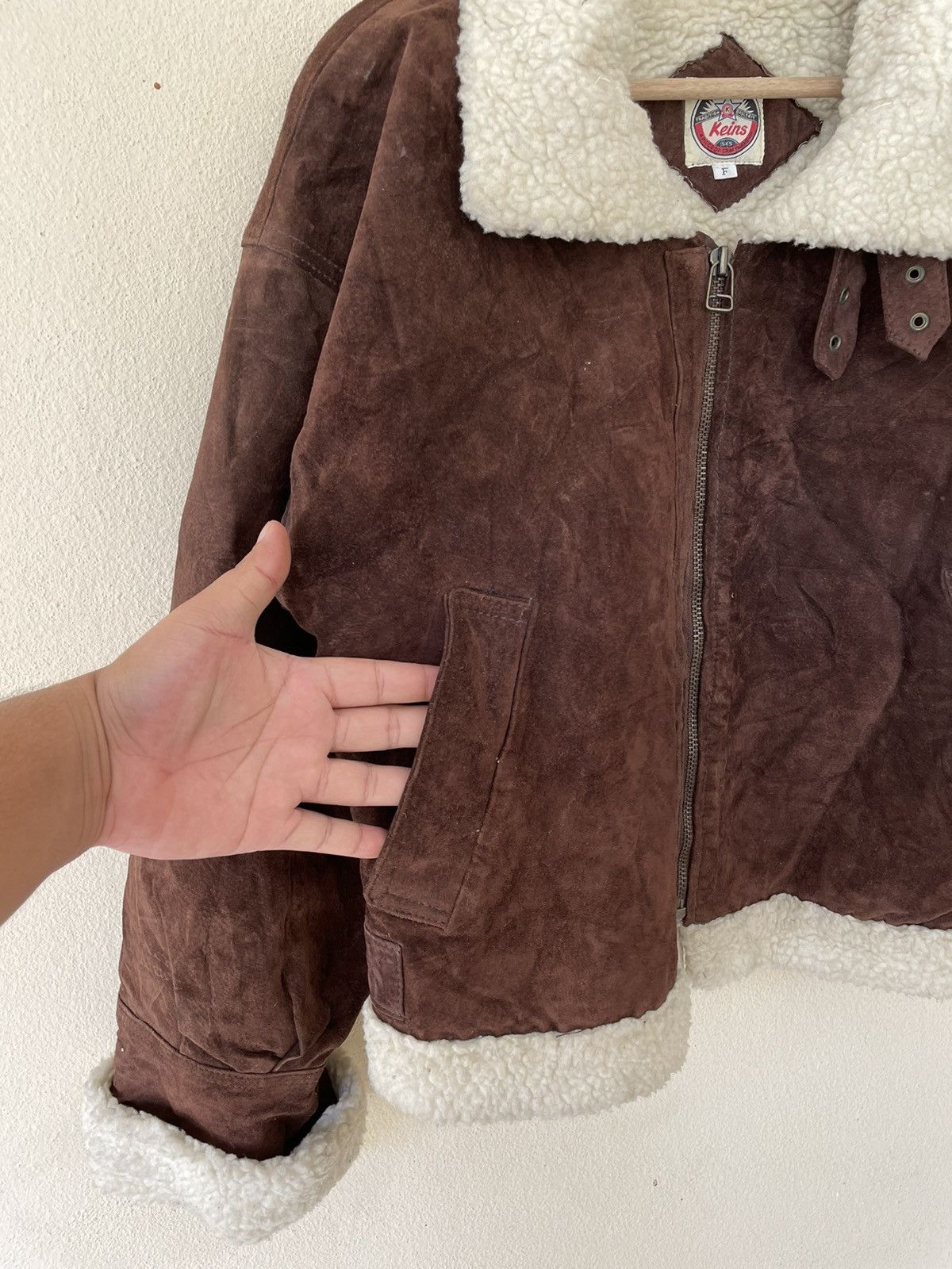 Vintage VINTAGE KEINS SHEARLING LEATHER JACKET Size US M / EU 48-50 / 2 - 9 Thumbnail