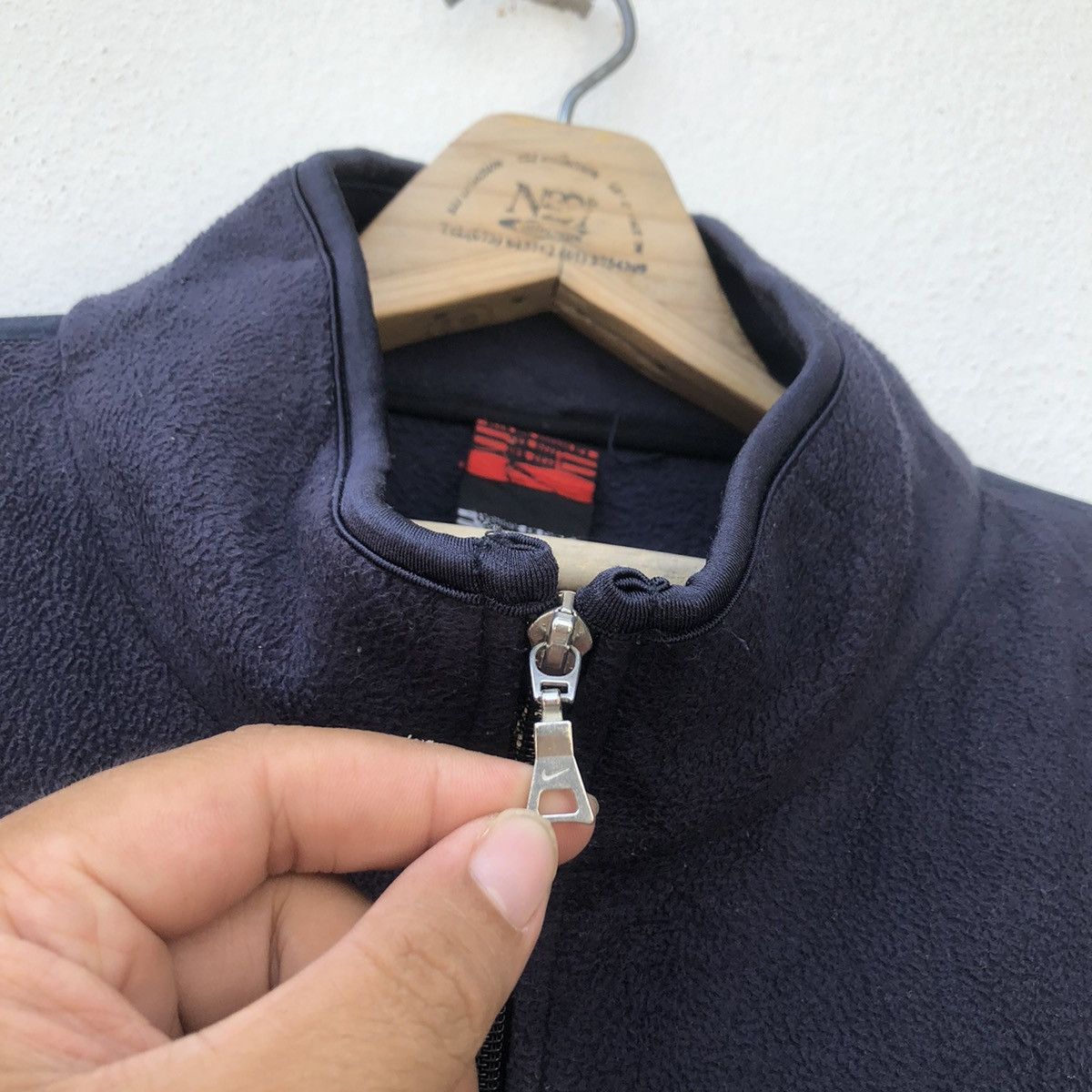 Nike ❌LAST DROP❌Vintage Nike Fleece Small Swoosh Jacket Size US XL / EU 56 / 4 - 6 Thumbnail