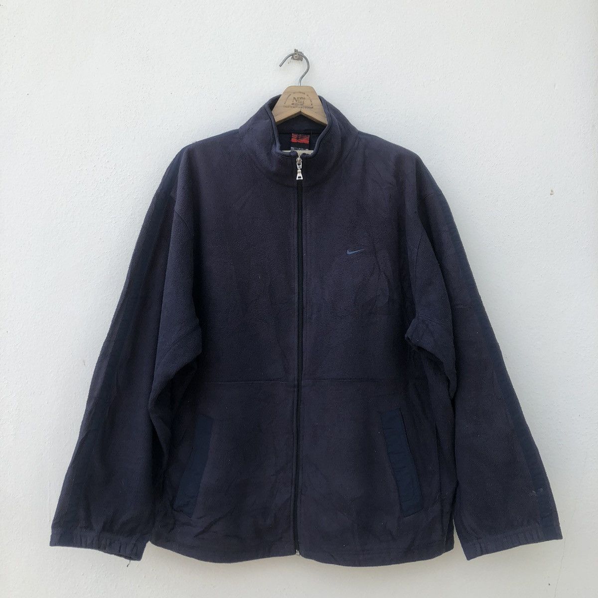 Nike ❌LAST DROP❌Vintage Nike Fleece Small Swoosh Jacket Size US XL / EU 56 / 4 - 1 Thumbnail