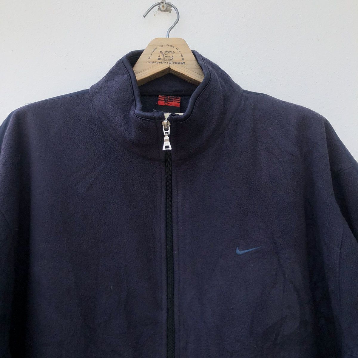 Nike ❌LAST DROP❌Vintage Nike Fleece Small Swoosh Jacket Size US XL / EU 56 / 4 - 2 Thumbnail