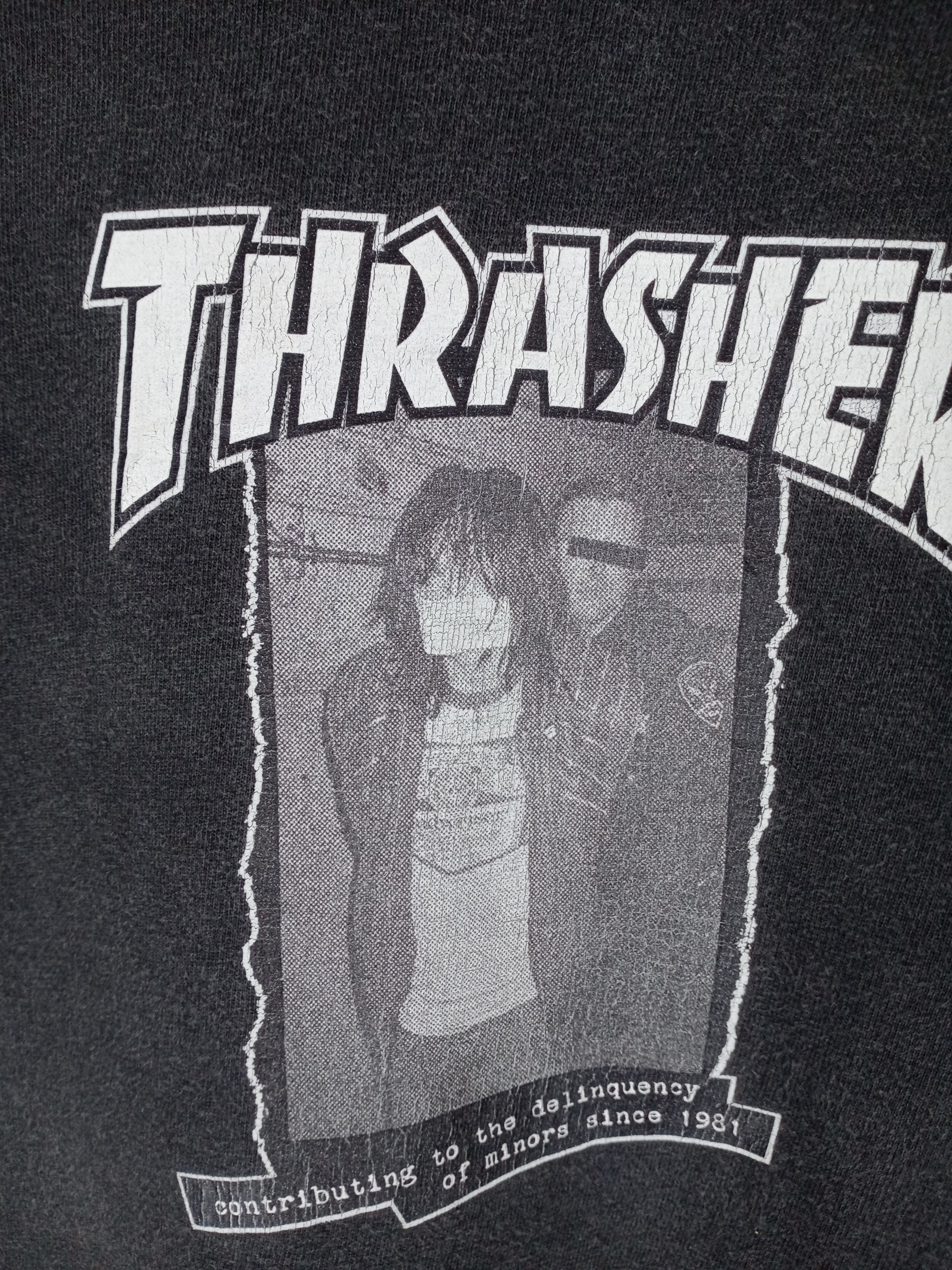 Thrasher Vintage 90s Thrasher Tshirts Skateboard Hip Hop Size US L / EU 52-54 / 3 - 3 Thumbnail