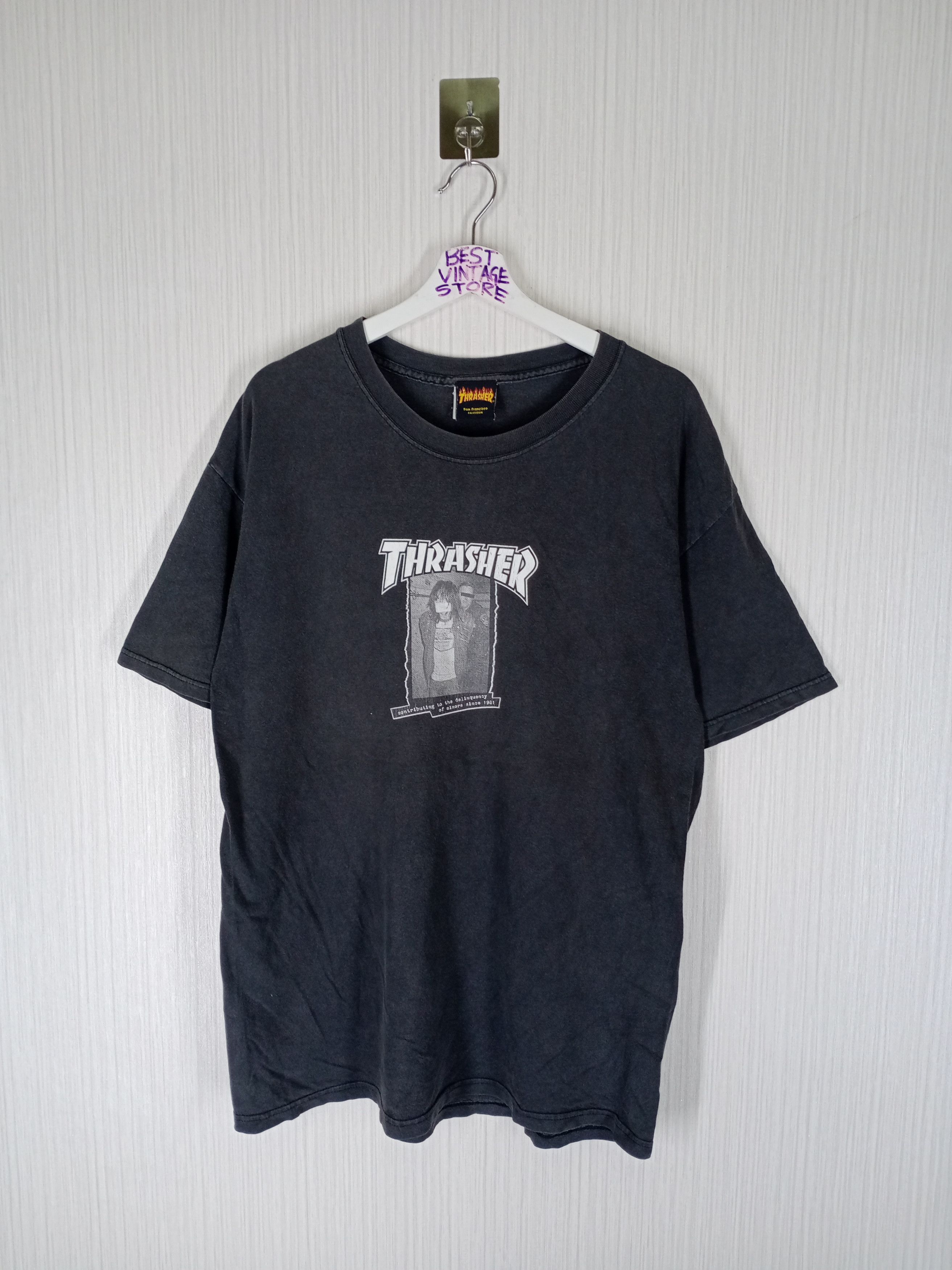 Thrasher Vintage 90s Thrasher Tshirts Skateboard Hip Hop Size US L / EU 52-54 / 3 - 2 Thumbnail