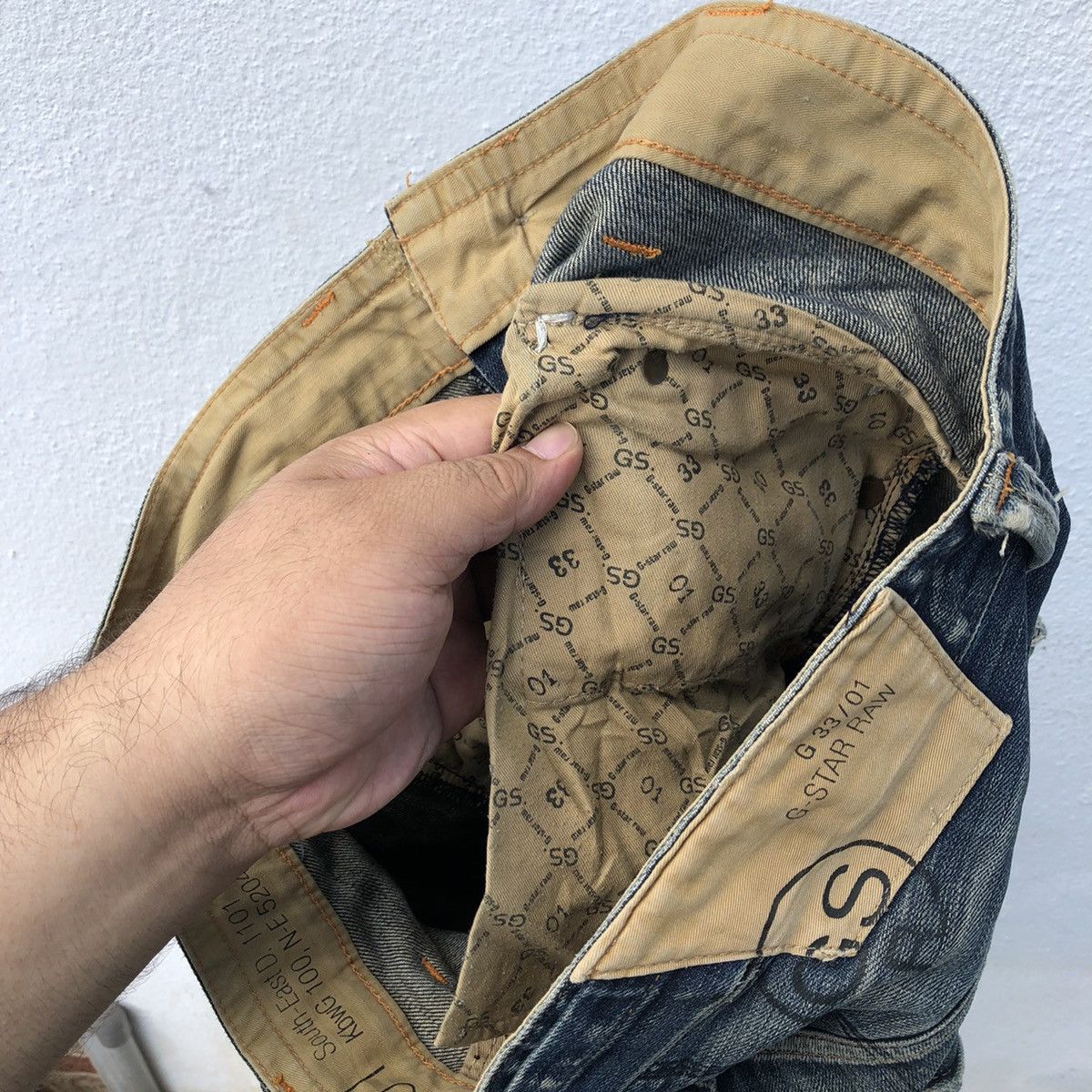 G-Star VINTAGE DISTRESSED DENIM JEANS G-STAR RAW MULTI POCKET Size US 35 - 18 Thumbnail