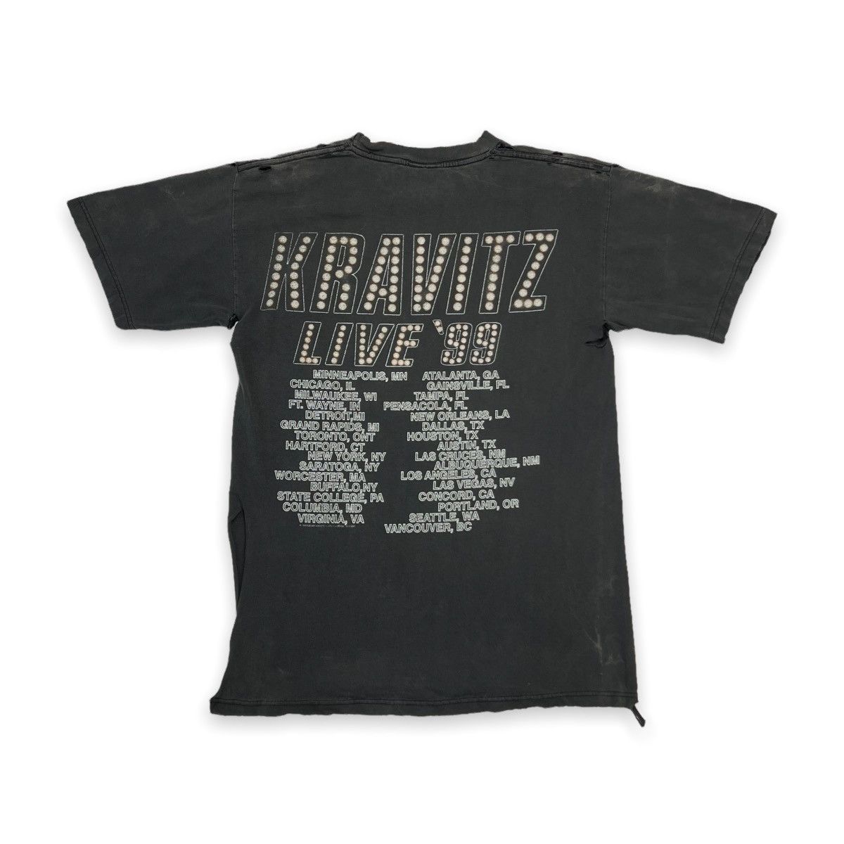 Band Tees Vintage 1999 Lenny Kravitz Distressed Tour Tee Size US S / EU 44-46 / 1 - 8 Thumbnail