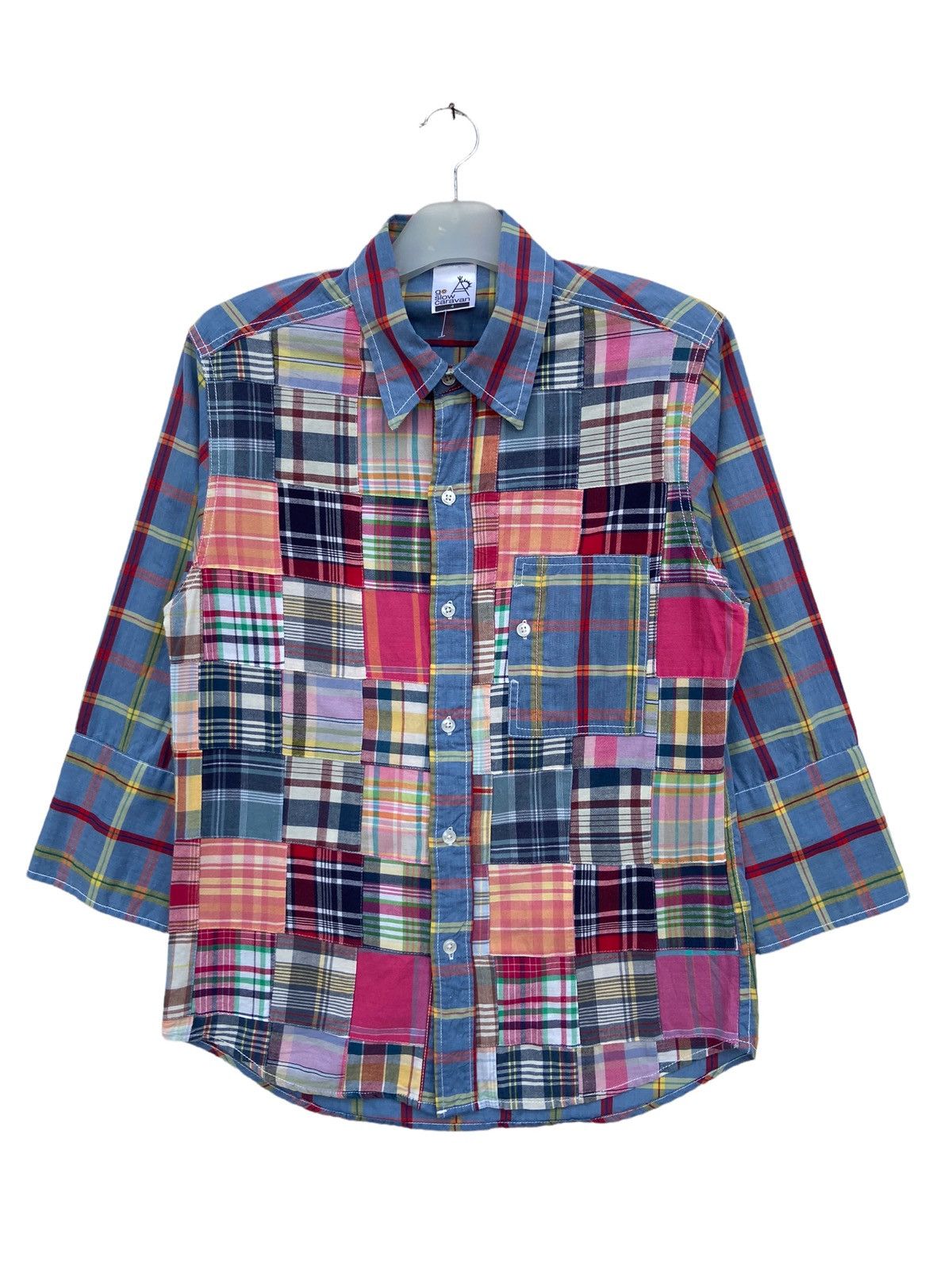image of Go Slow Caravan Patchwork Shirt in Check, Men's (Size Medium)