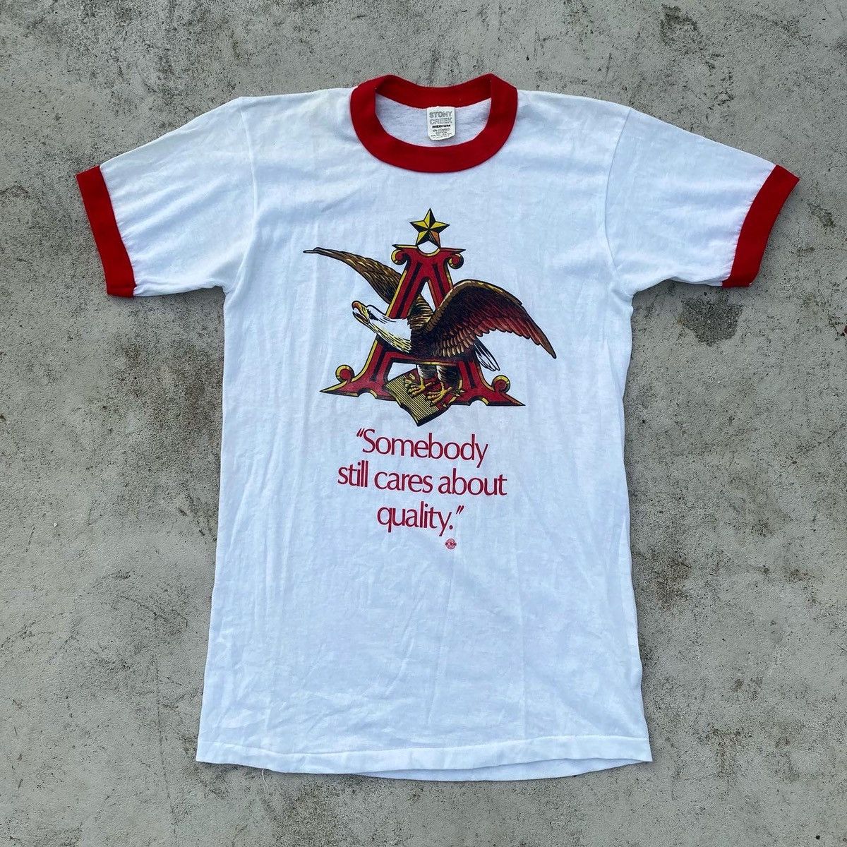 Budweiser × Vintage Vintage Ringe Tee Budweiser Logo 80s Size US M / EU 48-50 / 2 - 1 Thumbnail