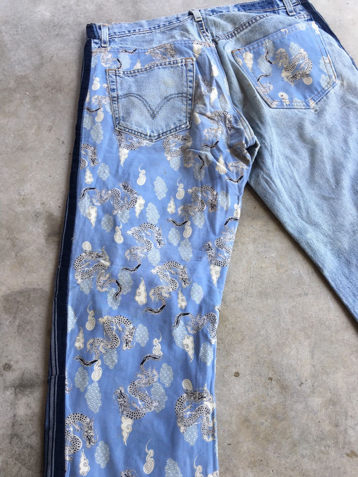 Other Custom Made Dragon Distressed Jeans sz 36 Size US 36 / EU 52 - 5 Thumbnail