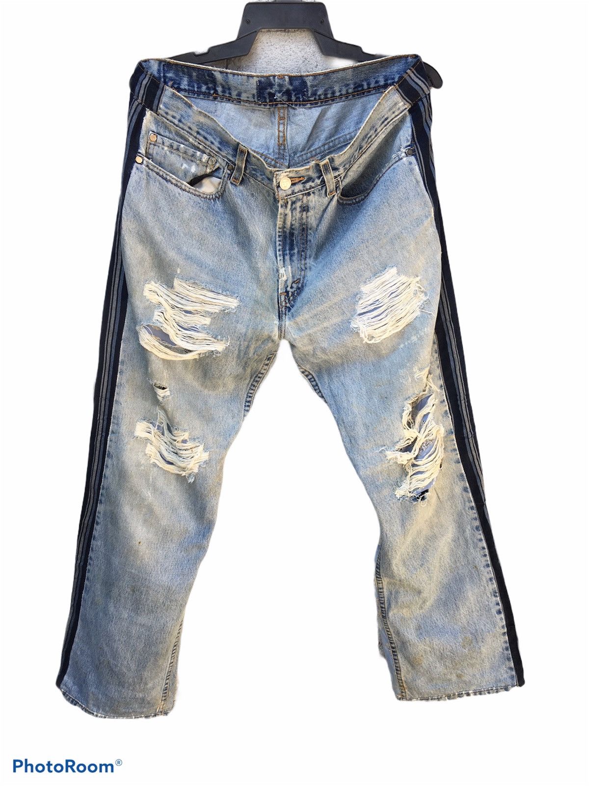 Other Custom Made Dragon Distressed Jeans sz 36 Size US 36 / EU 52 - 3 Thumbnail