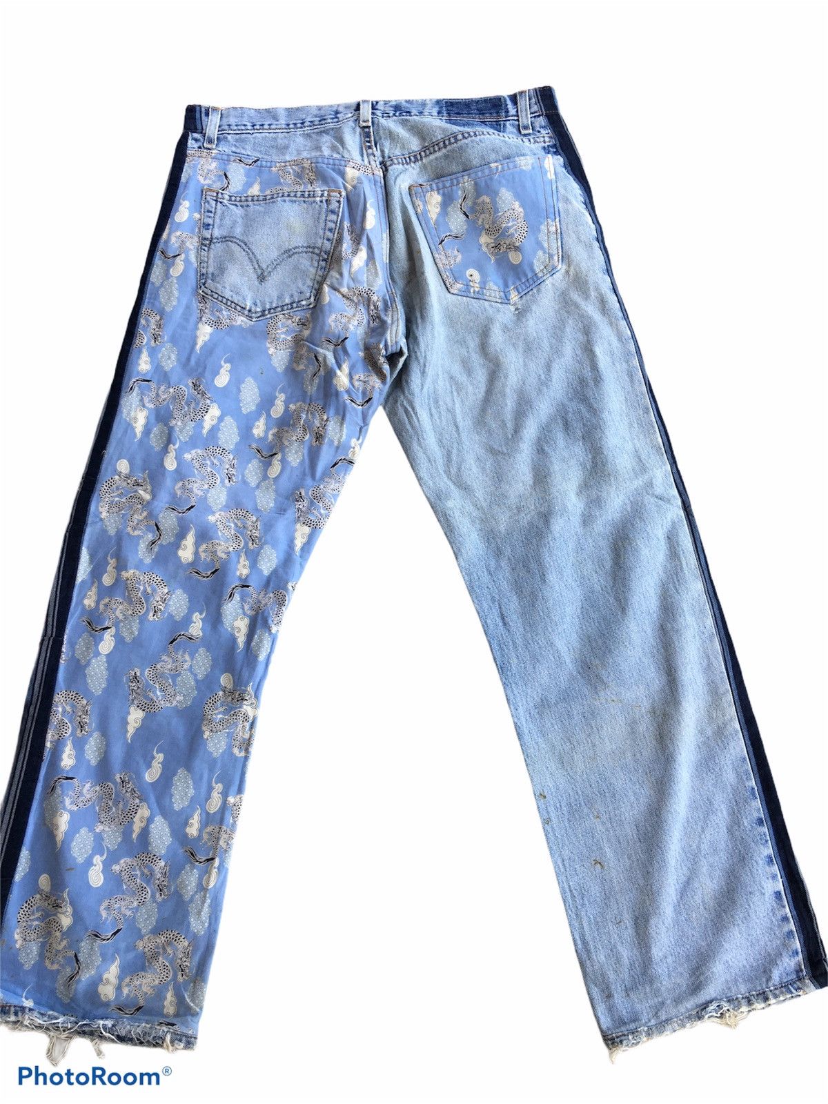 Custom Made Dragon Distressed Jeans sz 36