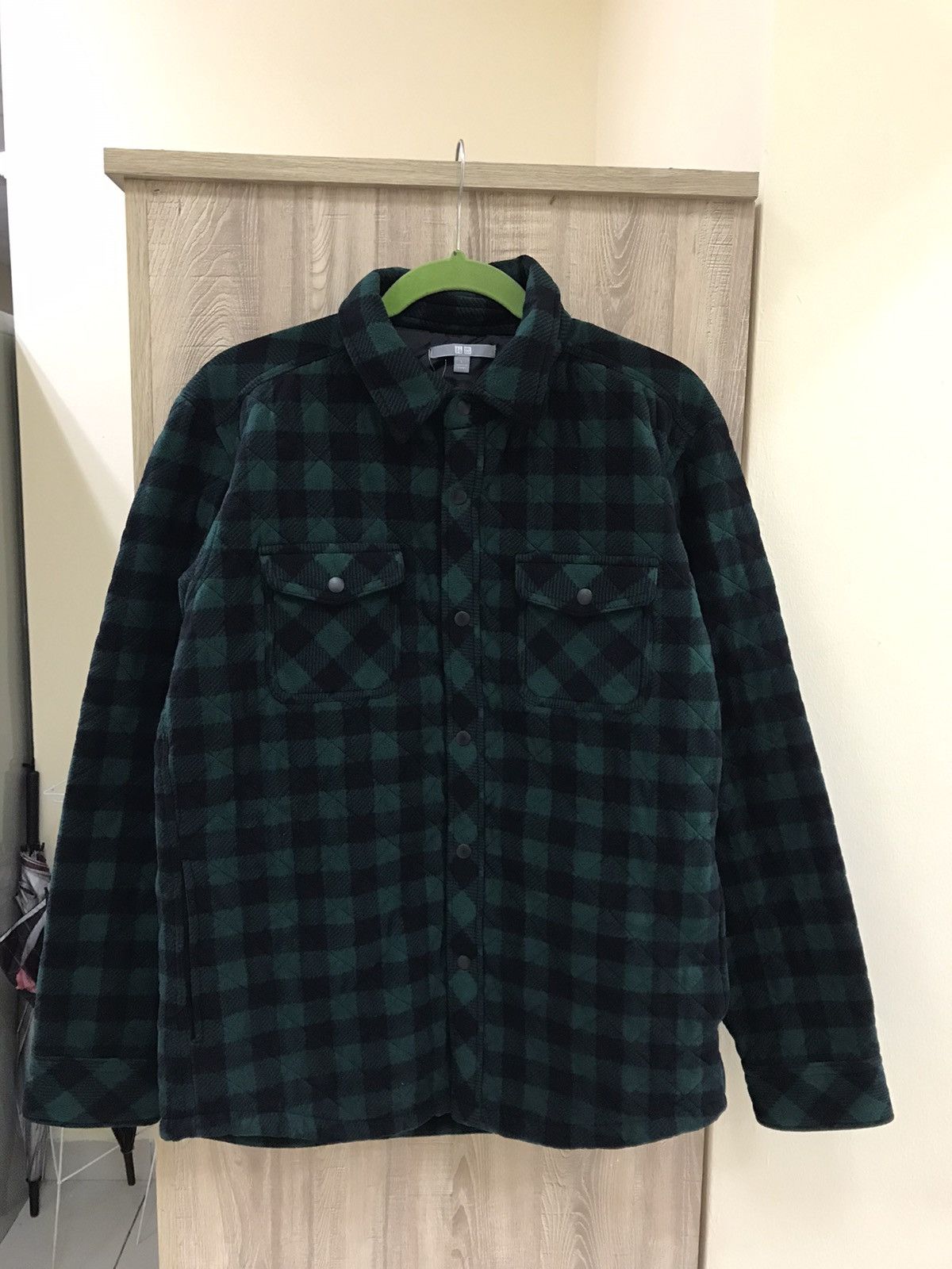 Uniqlo Uniqlo Green Checkered Jacket Size US L / EU 52-54 / 3 - 4 Thumbnail