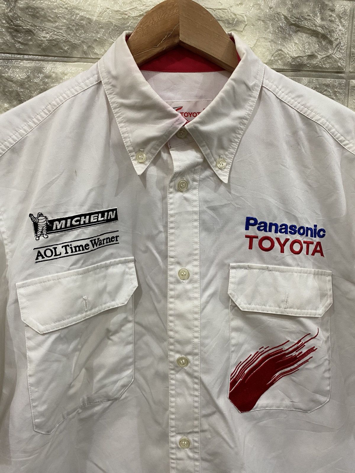 Vintage Vintage Penasonic Toyota Racing Button Shirt Size US L / EU 52-54 / 3 - 3 Thumbnail