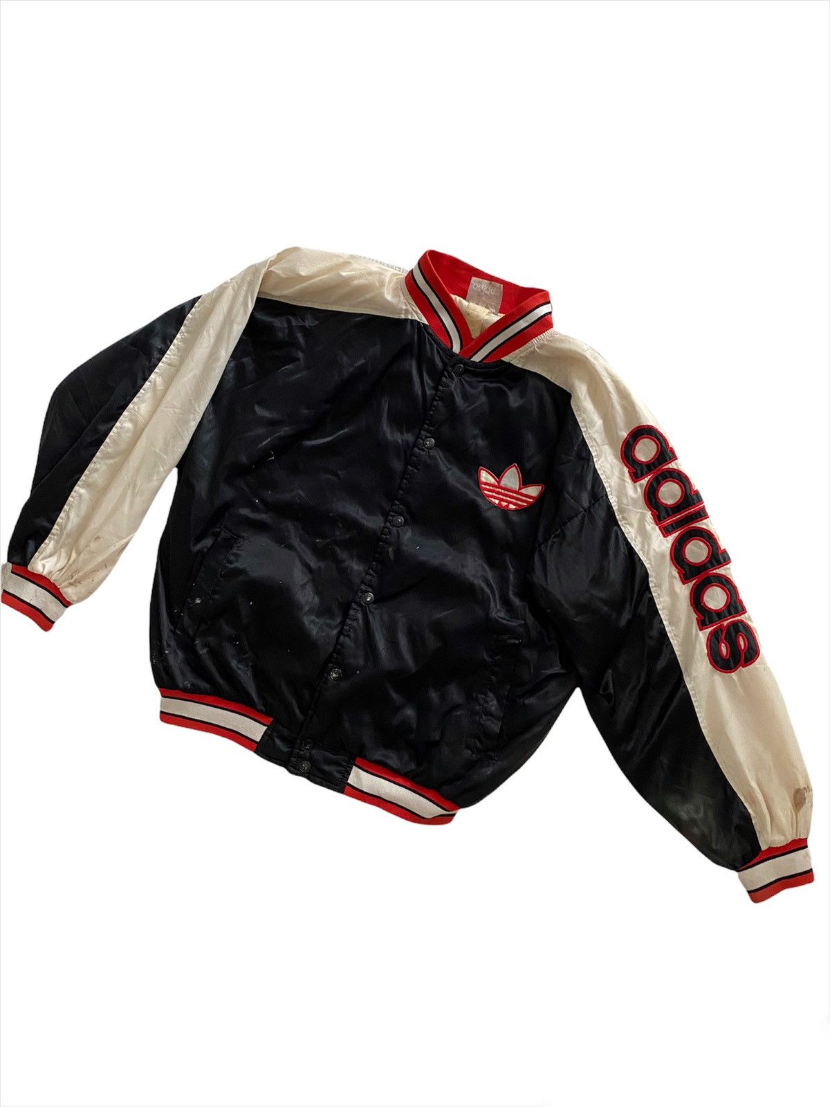 Vintage Big logo Adidas 80's Varsity Jacket rare