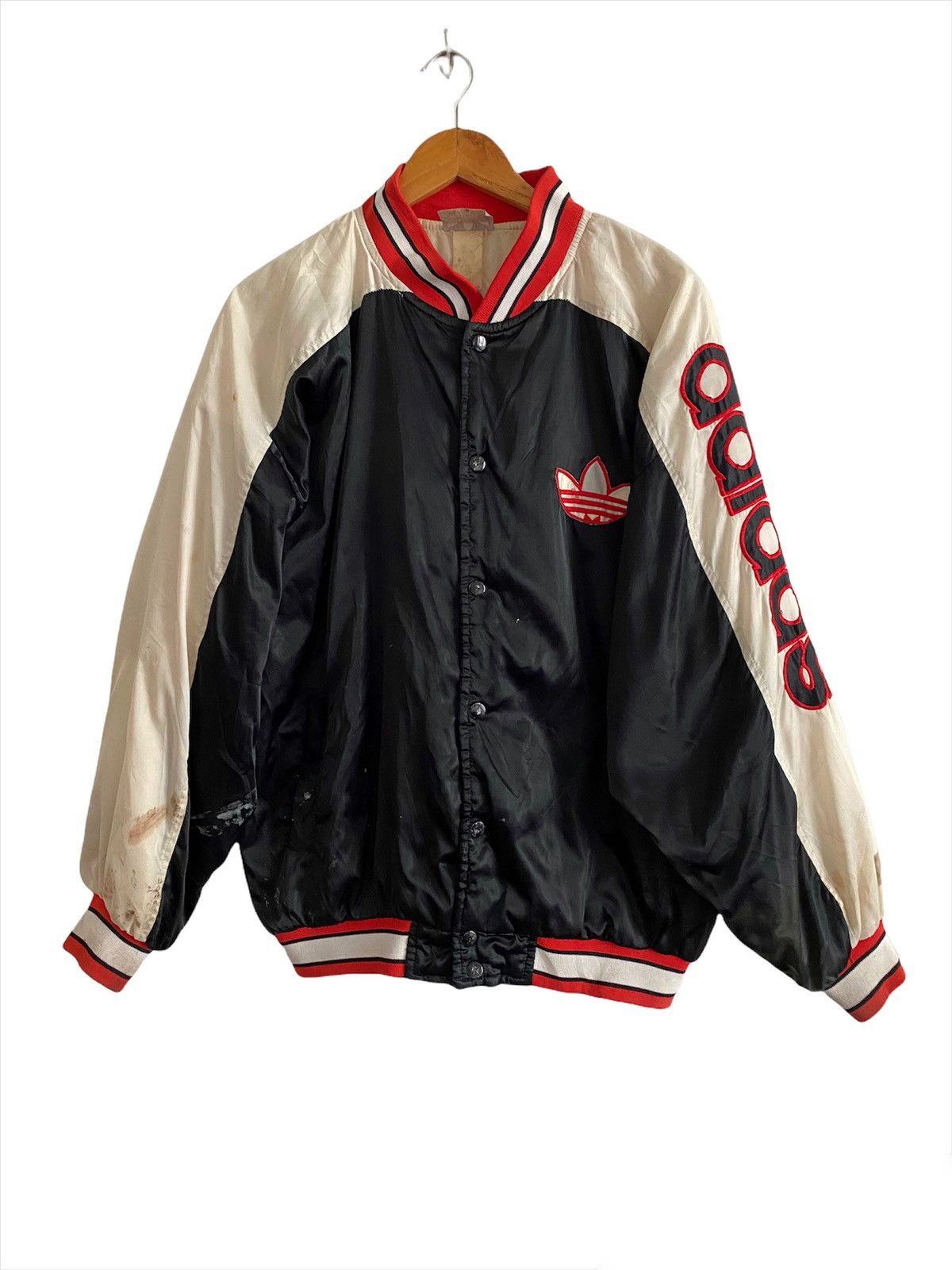 Adidas Vintage Big logo Adidas 80's Varsity Jacket rare Size US XL / EU 56 / 4 - 2 Thumbnail