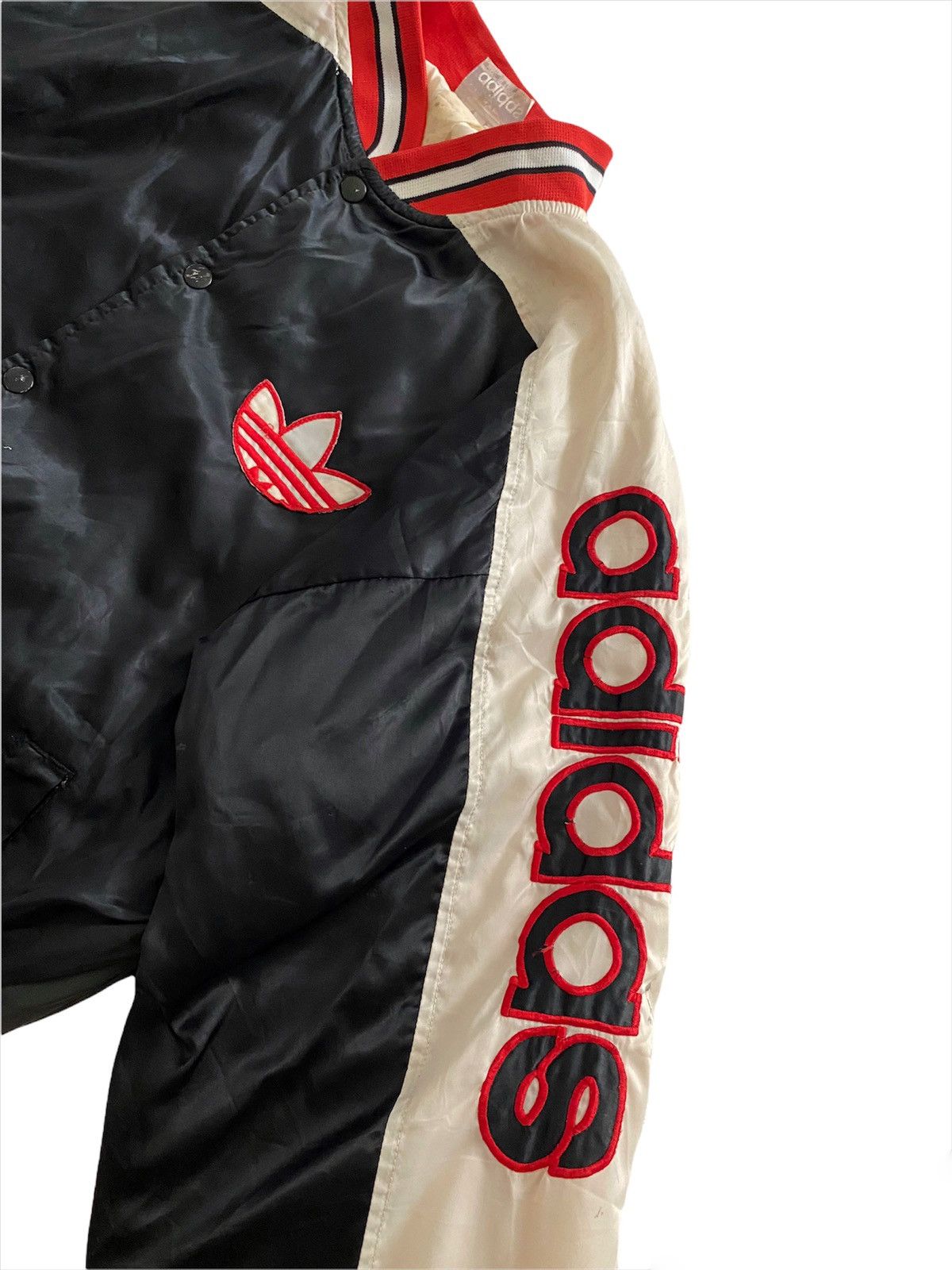 Adidas Vintage Big logo Adidas 80's Varsity Jacket rare Size US XL / EU 56 / 4 - 4 Thumbnail