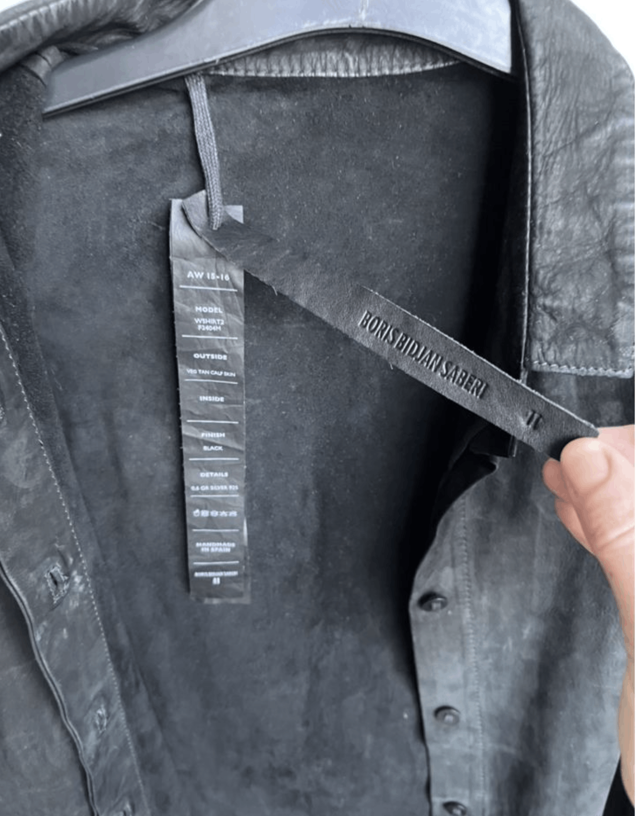 Boris Bidjan Saberi AW 15-16 Veg Tan Reverse Leather 925 Silver Size XS / US 0-2 / IT 36-38 - 8 Thumbnail