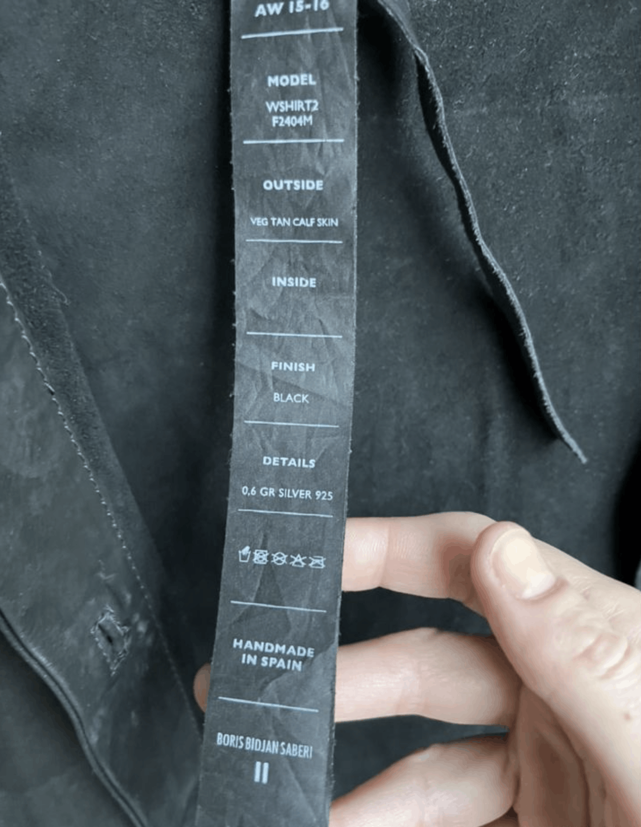 Boris Bidjan Saberi AW 15-16 Veg Tan Reverse Leather 925 Silver Size XS / US 0-2 / IT 36-38 - 10 Thumbnail