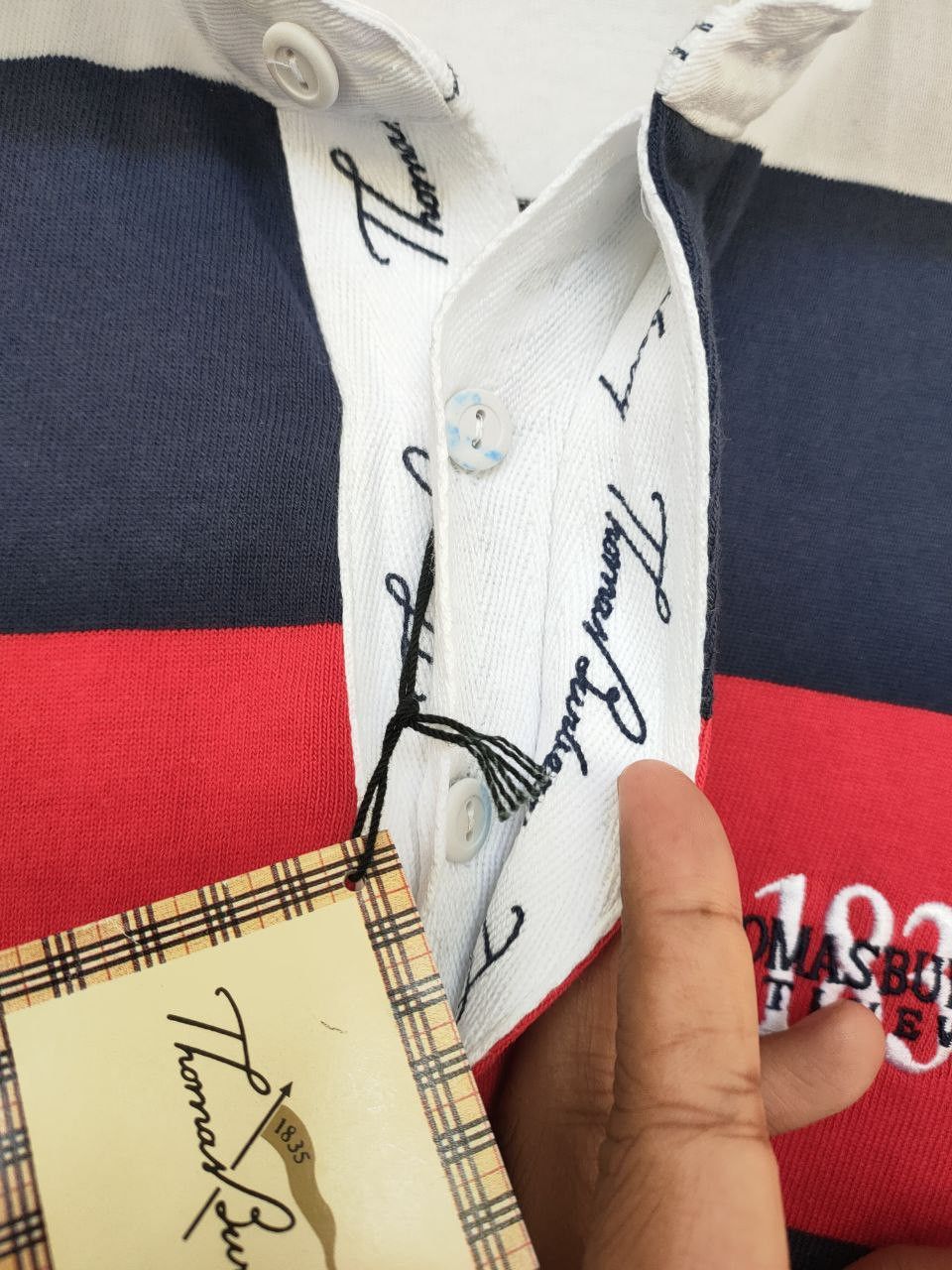 Burberry Deadstock Burberry Longsleeve Stripes Polo Size US M / EU 48-50 / 2 - 10 Thumbnail