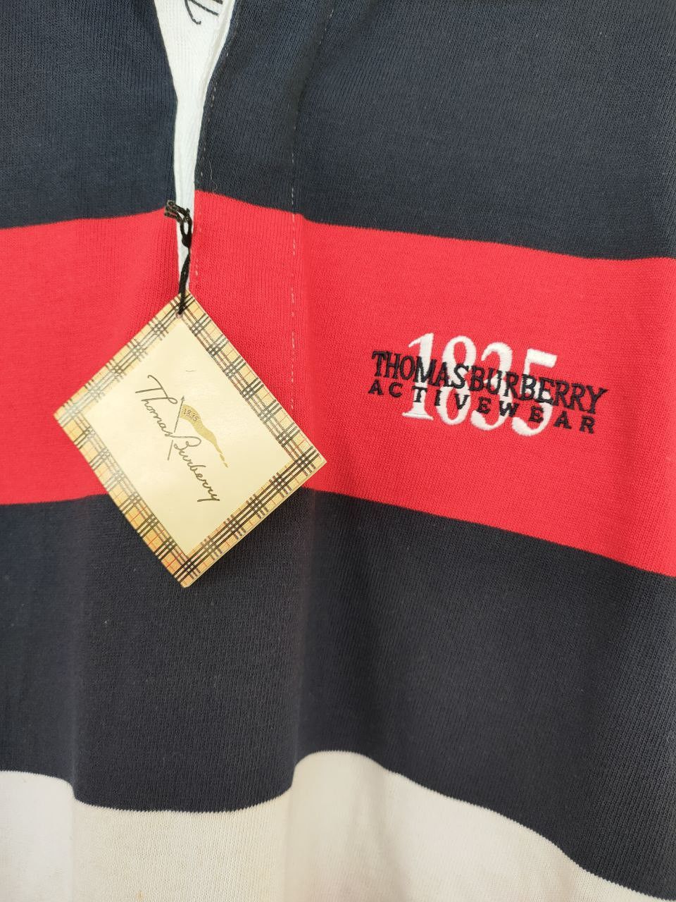 Burberry Deadstock Burberry Longsleeve Stripes Polo Size US M / EU 48-50 / 2 - 11 Thumbnail