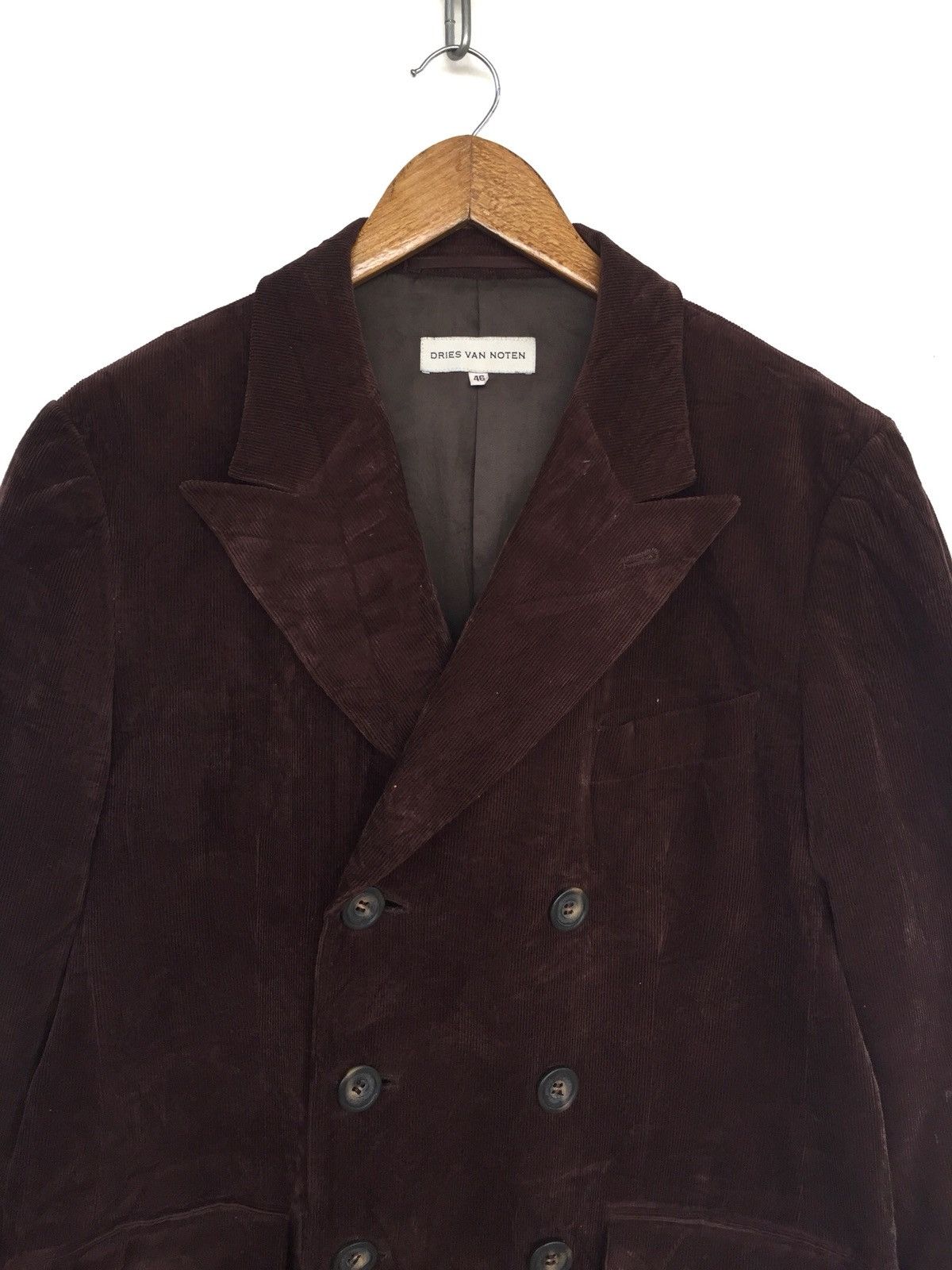 Dries Van Noten OG Dries van Noten Double Breast Velvet Overcoat Jacket Size US M / EU 48-50 / 2 - 2 Thumbnail
