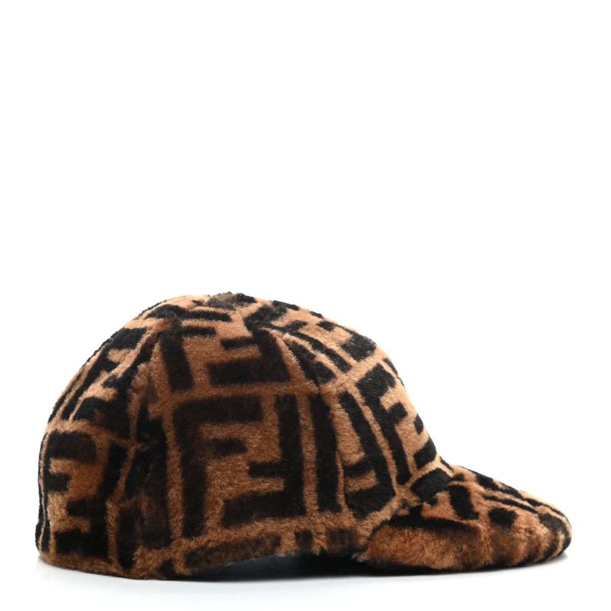 Fendi Fendi Zucca FF Logo Shearling Fur Baseball Hat Cap Size ONE SIZE - 4 Thumbnail