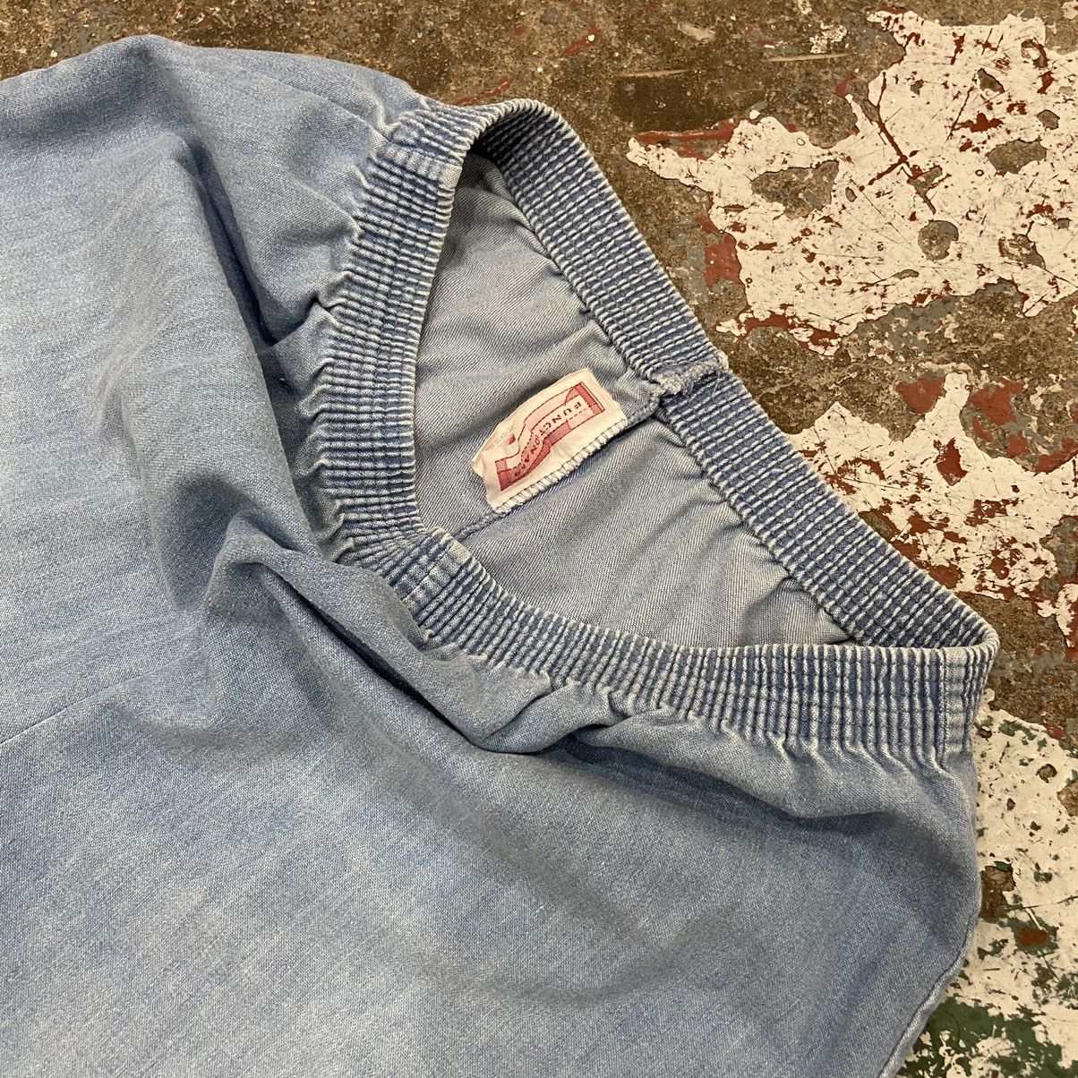 Vintage Vintage 1990s Faded Blue Baggy Shorts Size 27" / US 4 / IT 40 - 4 Thumbnail