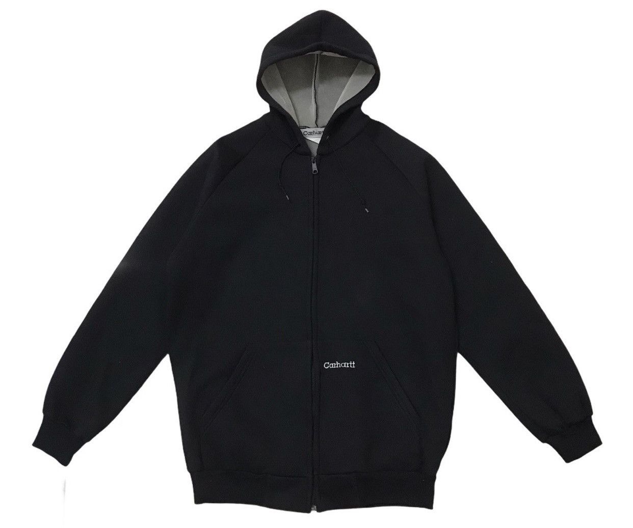 image of Stealsvintage Carhartt Micro Fleece Hoodie Jacket in Black, Men's (Size Large)