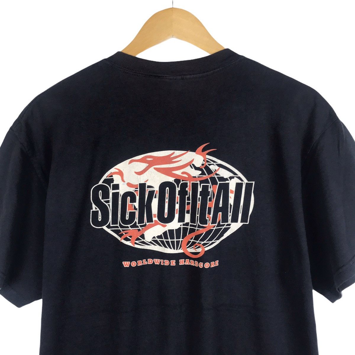 Band Tees Vintage 90s Sick Of It All “Worldwide Hardcore” Promo Tour Size US L / EU 52-54 / 3 - 3 Thumbnail