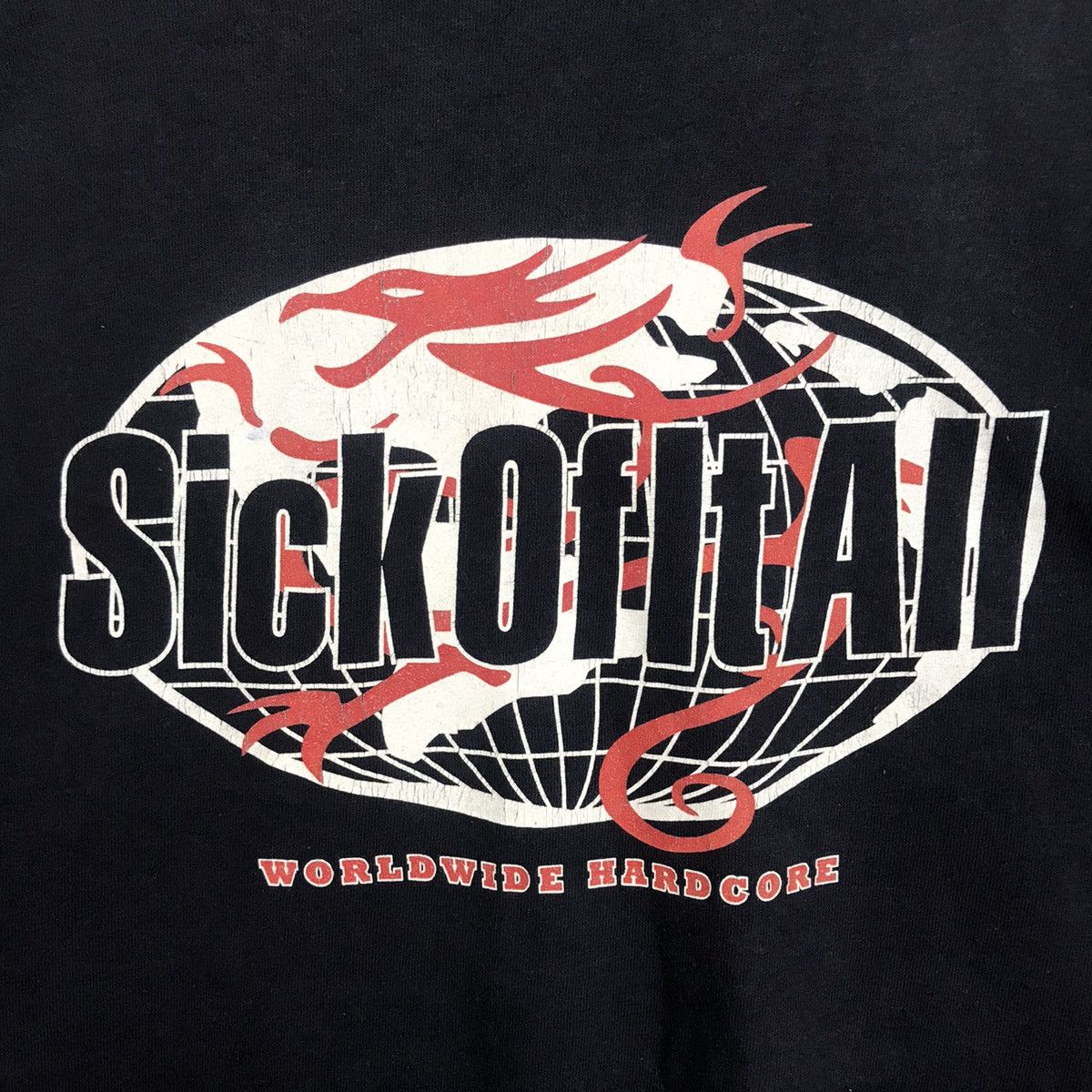 Band Tees Vintage 90s Sick Of It All “Worldwide Hardcore” Promo Tour Size US L / EU 52-54 / 3 - 5 Thumbnail