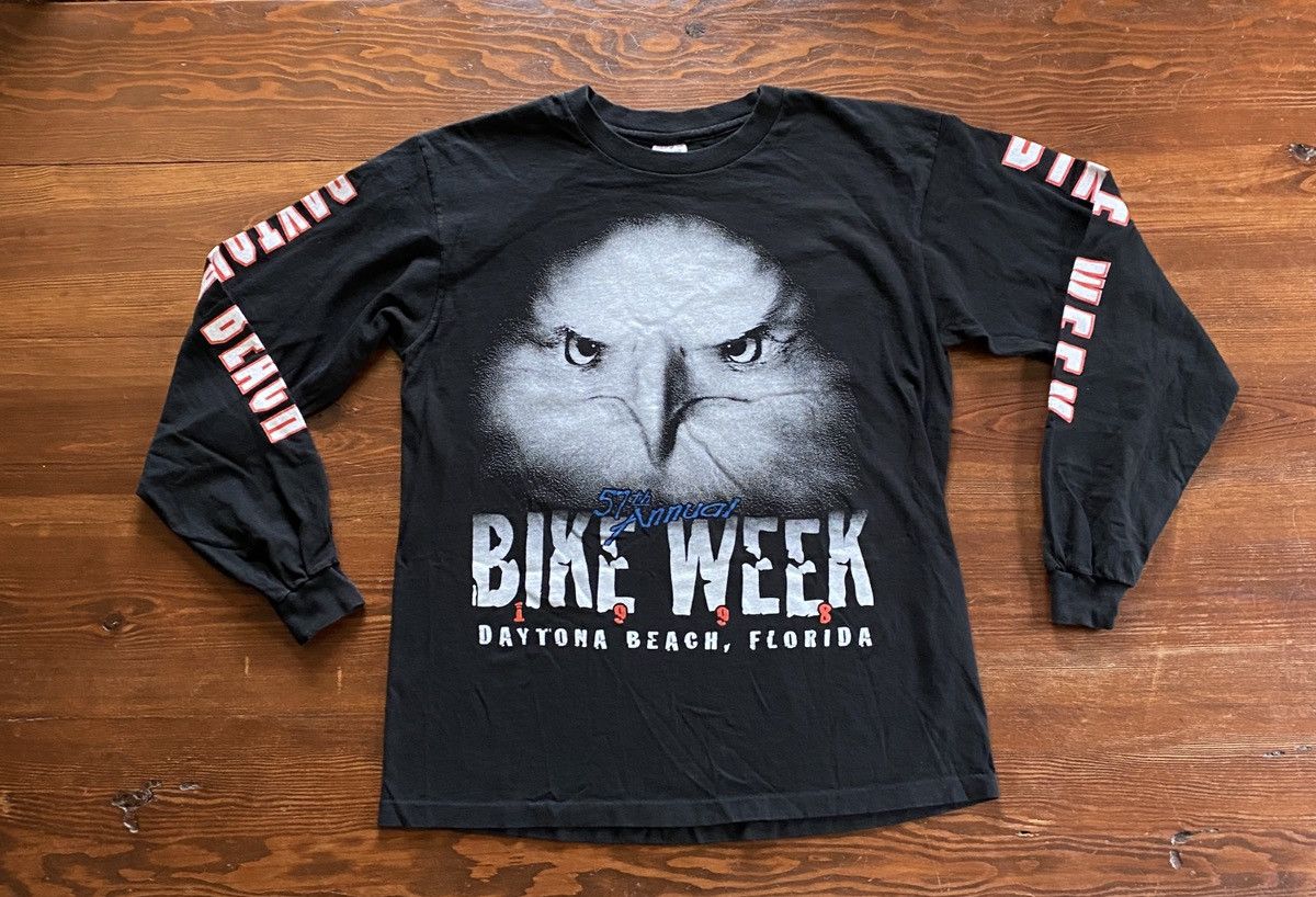 Daytona Vintage 1998 Eagle Bike Week Single Stitch Long Sleeve Tee Size US L / EU 52-54 / 3 - 2 Thumbnail