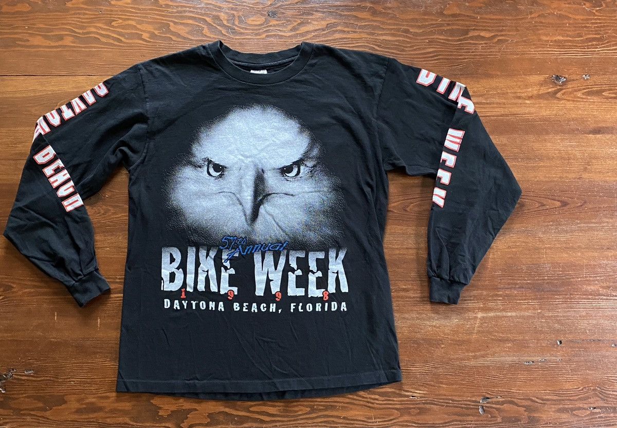 Daytona Vintage 1998 Eagle Bike Week Single Stitch Long Sleeve Tee Size US L / EU 52-54 / 3 - 1 Thumbnail