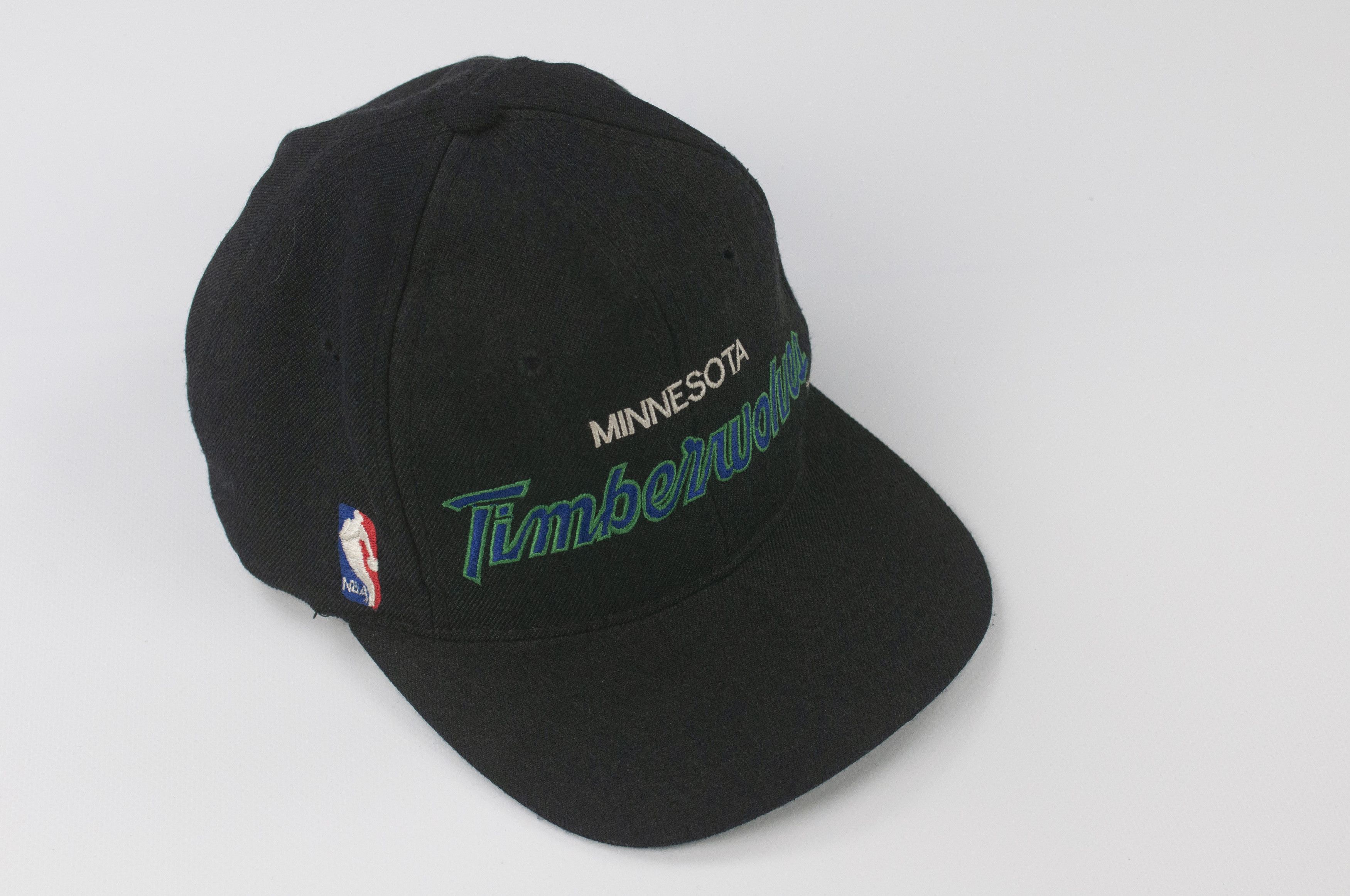image of NBA x Sports Specialties VTG Sports Specialties Minnesota Timberwolves Skript Cap in Black, Men's