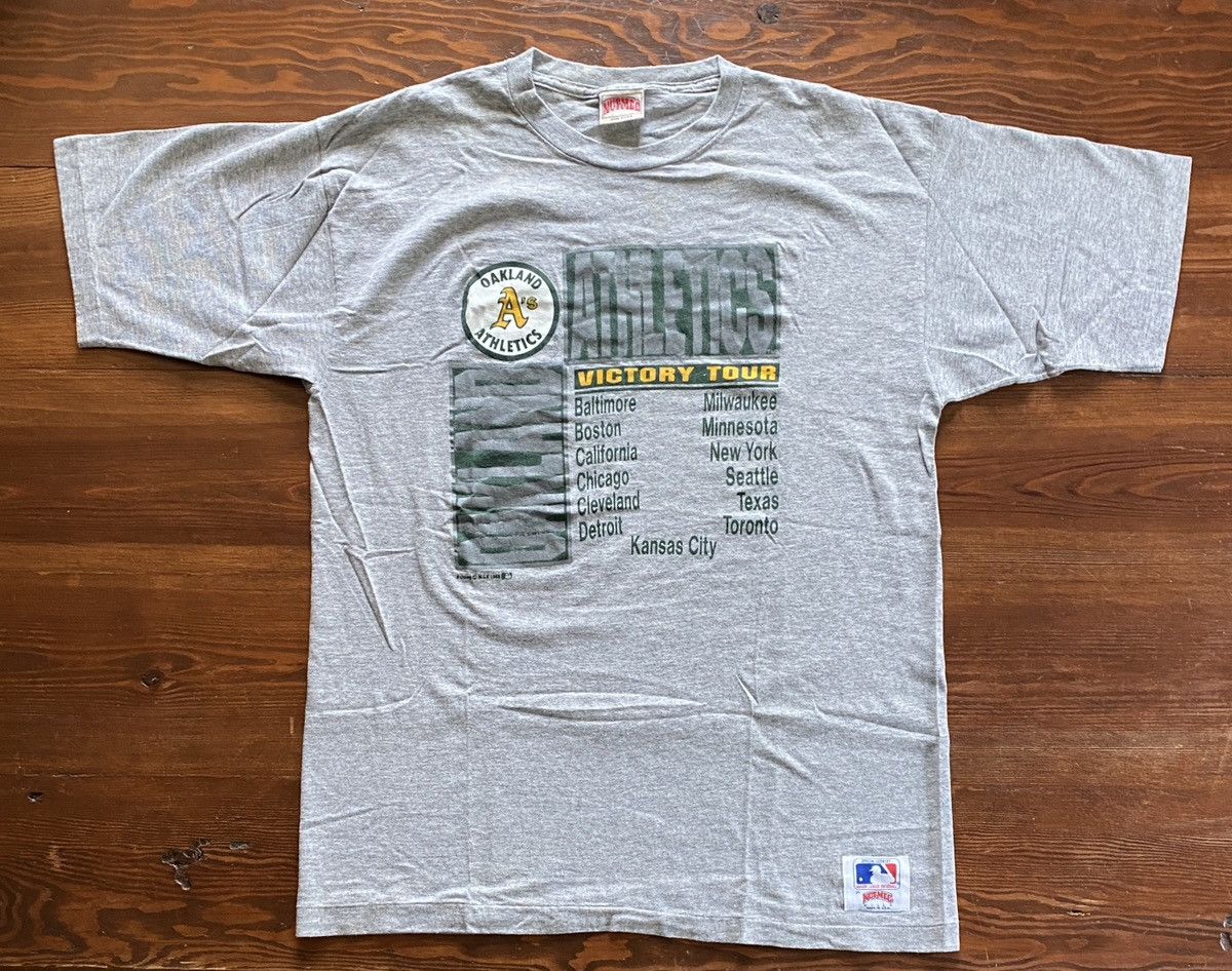 Nutmeg Vintage '89 Oakland Athletics World Series Single Stitch Tee Size US XL / EU 56 / 4 - 1 Thumbnail