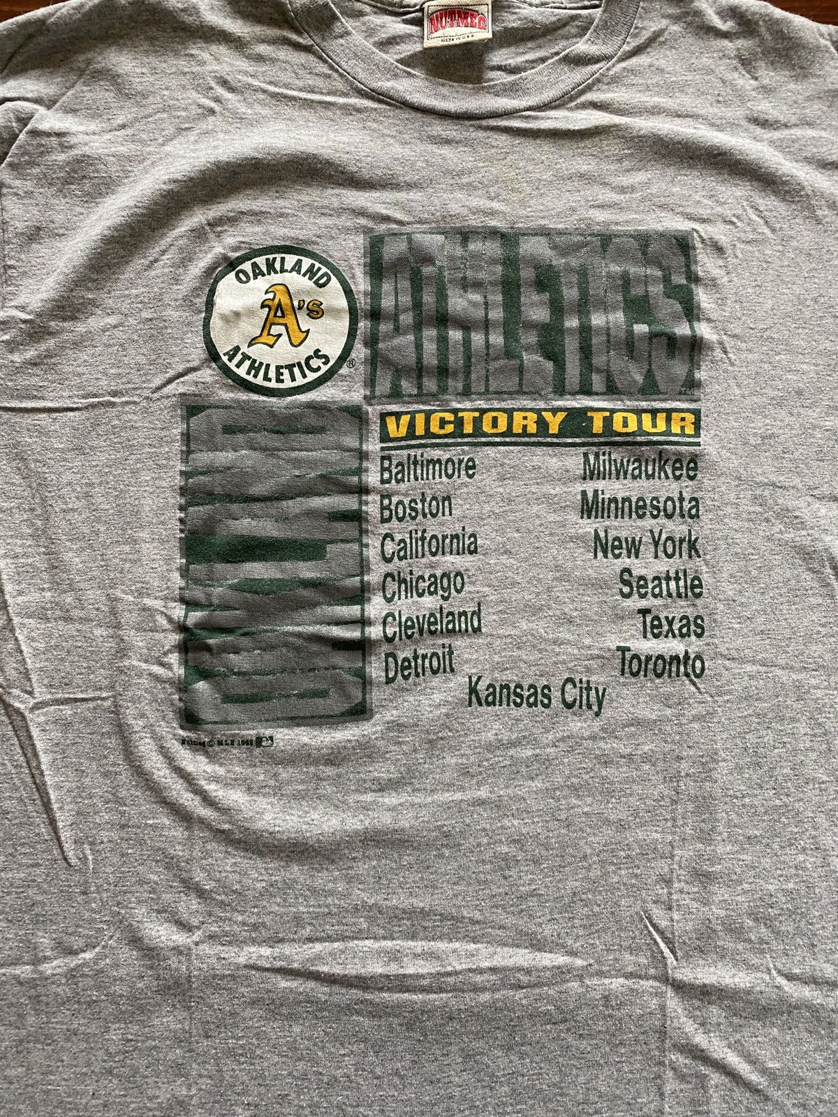 Nutmeg Vintage '89 Oakland Athletics World Series Single Stitch Tee Size US XL / EU 56 / 4 - 5 Thumbnail