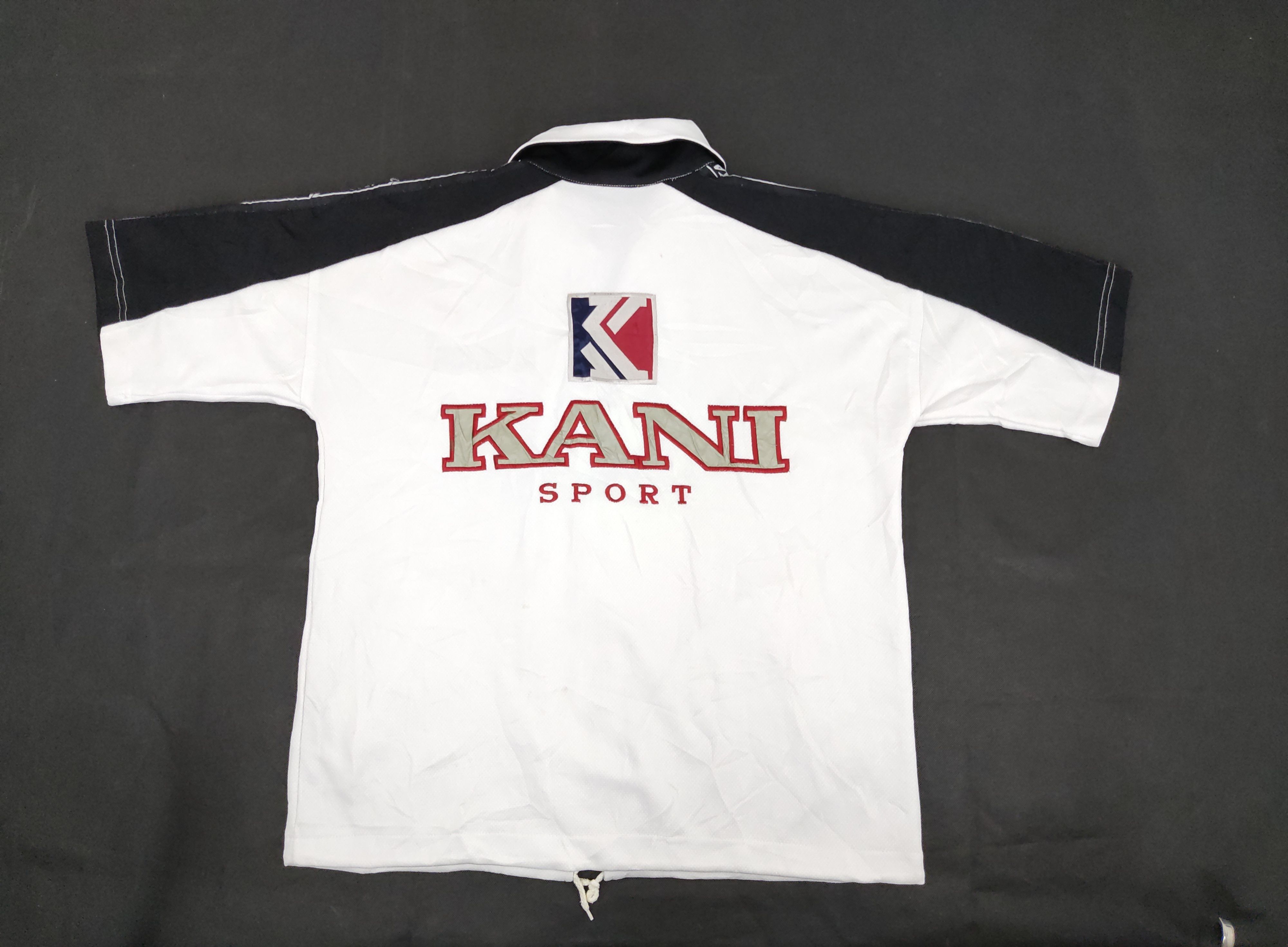 Karl Kani × Rap Tees Kani Jeans Sport Big Logo Jersey Jacket Rap Hip Hop Size US L / EU 52-54 / 3 - 1 Thumbnail