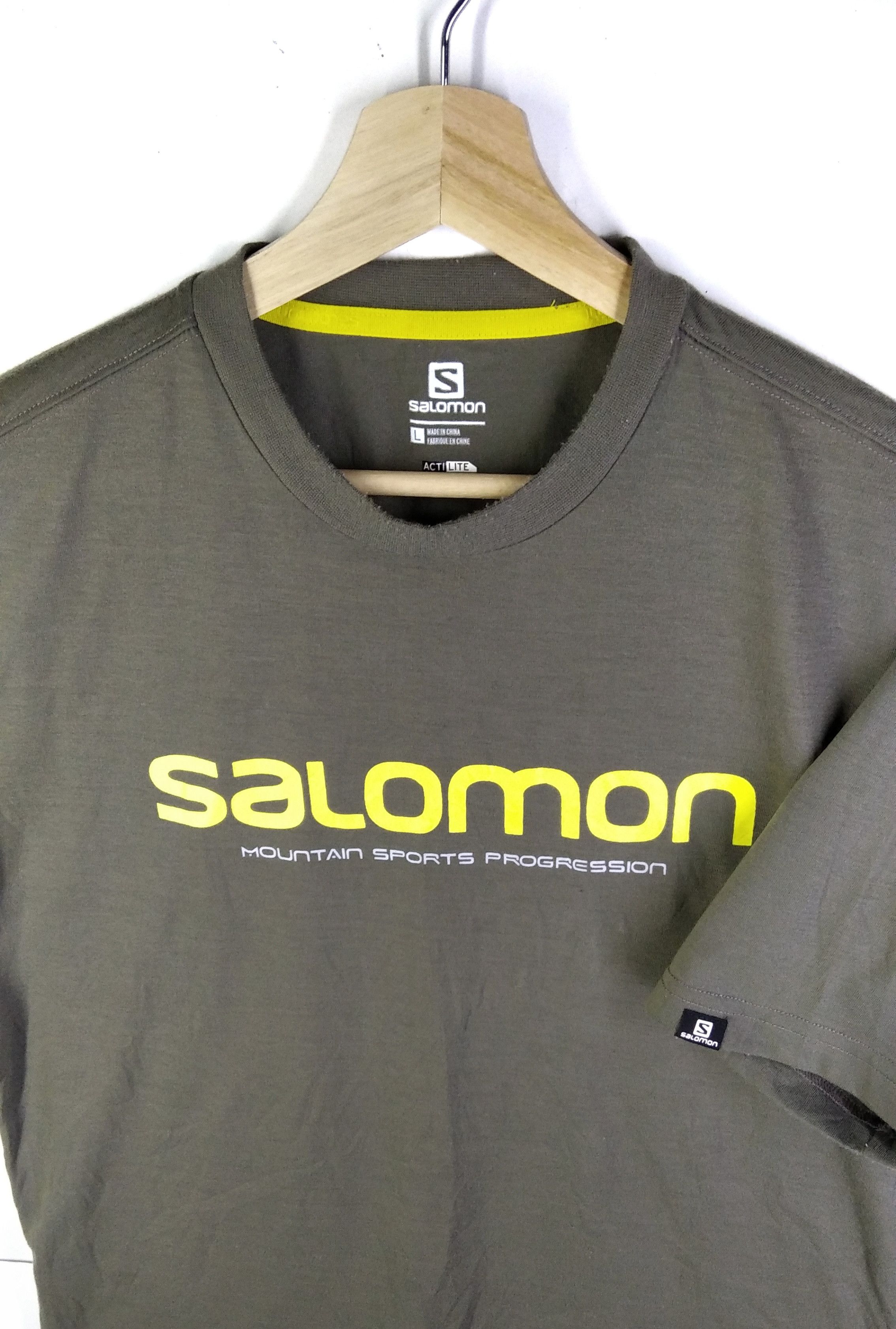 Salomon Authentic Salomon Army Green Outdoor Gear tshirt Size US M / EU 48-50 / 2 - 3 Thumbnail