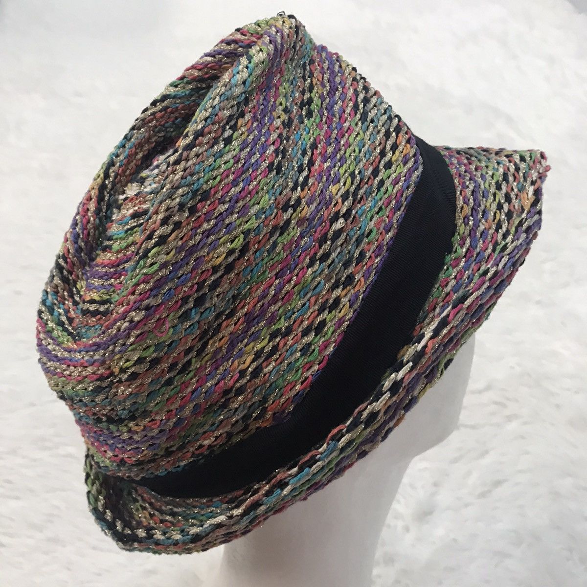 CA4LA CA4LA Colorful Straw Knit Style Hat Made in Italy Size ONE SIZE - 8 Thumbnail