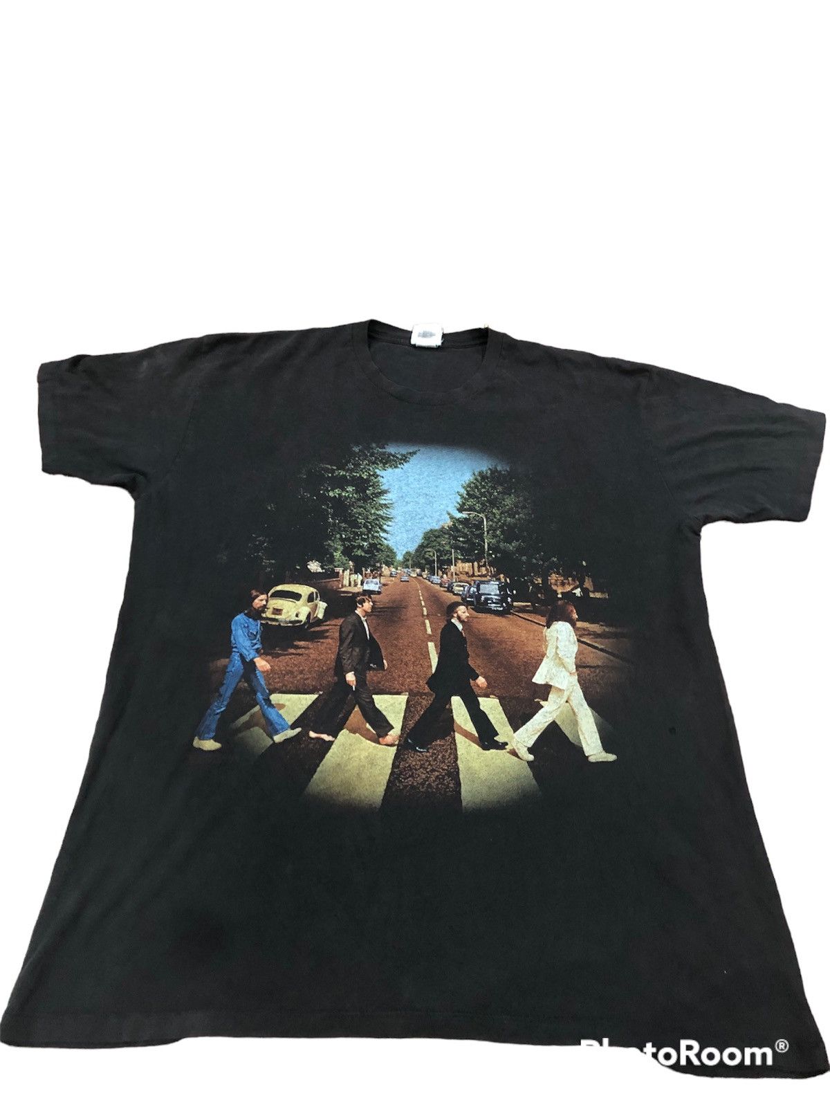 Image of Band Tees Vintage The Beatles Y2K in Black, Men's (Size XL)