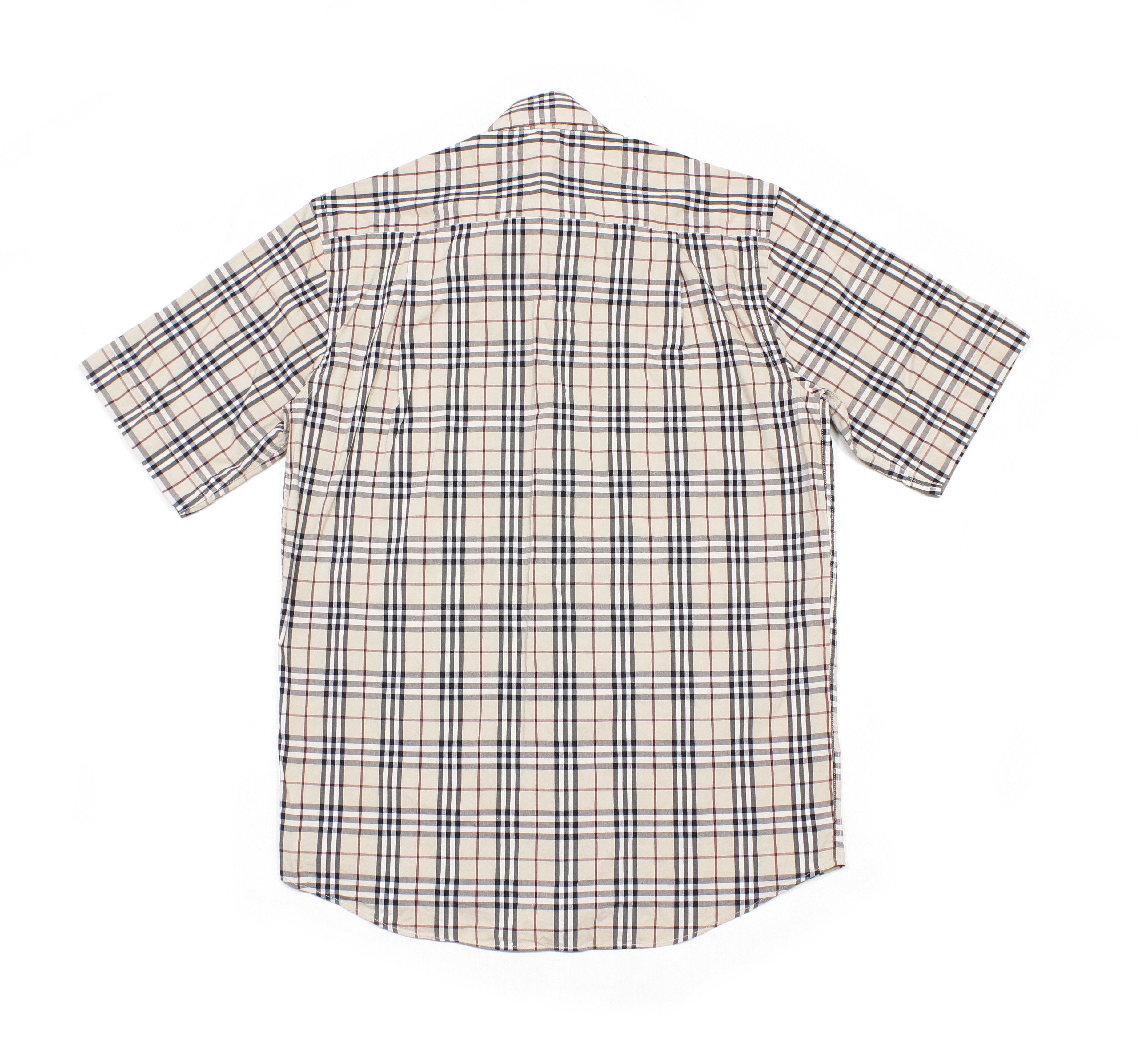 Burberry Nova Check Shortsleeve Shirt Vintage Size US L / EU 52-54 / 3 - 2 Thumbnail