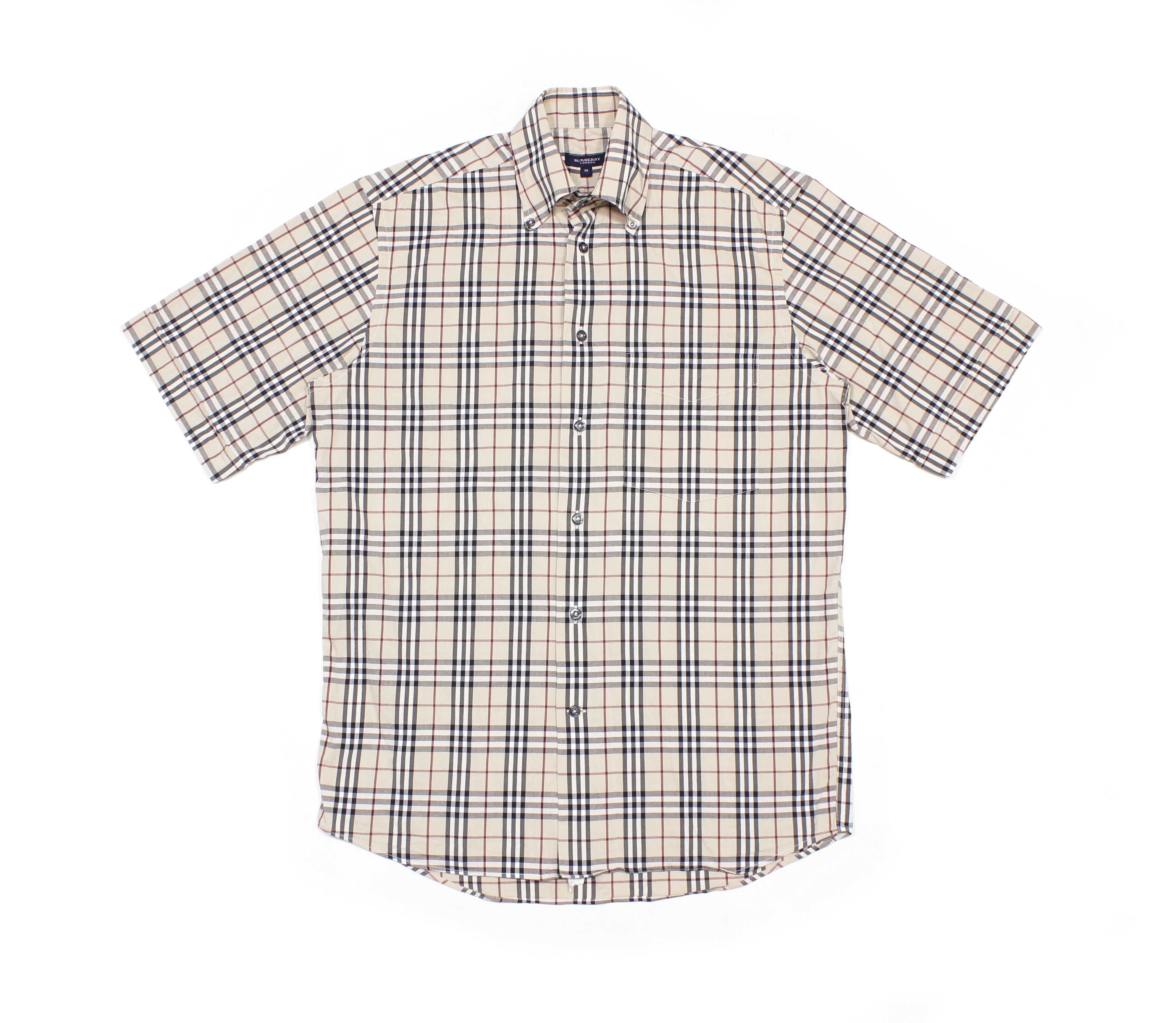Burberry Nova Check Shortsleeve Shirt Vintage Size US L / EU 52-54 / 3 - 1 Thumbnail